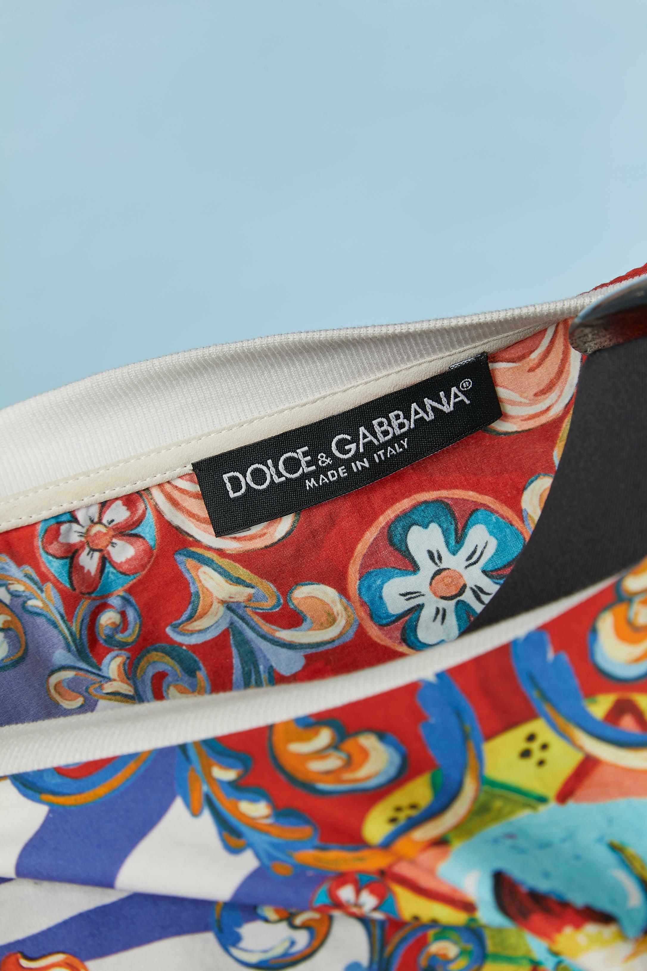 Tee-shirt imprimé en popeline Dolce & Gabbana Hommes  en vente 2