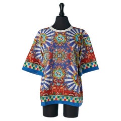 Printed popeline tee-shirt Dolce & Gabbana Men 