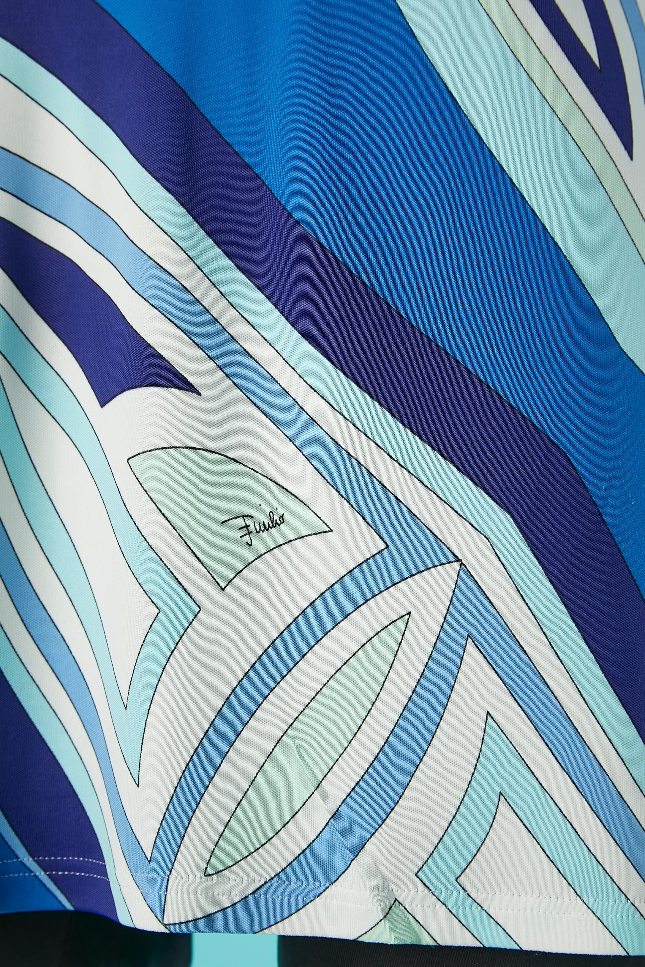 Printed rayon jersey tunic Emilio Pucci In Excellent Condition For Sale In Saint-Ouen-Sur-Seine, FR