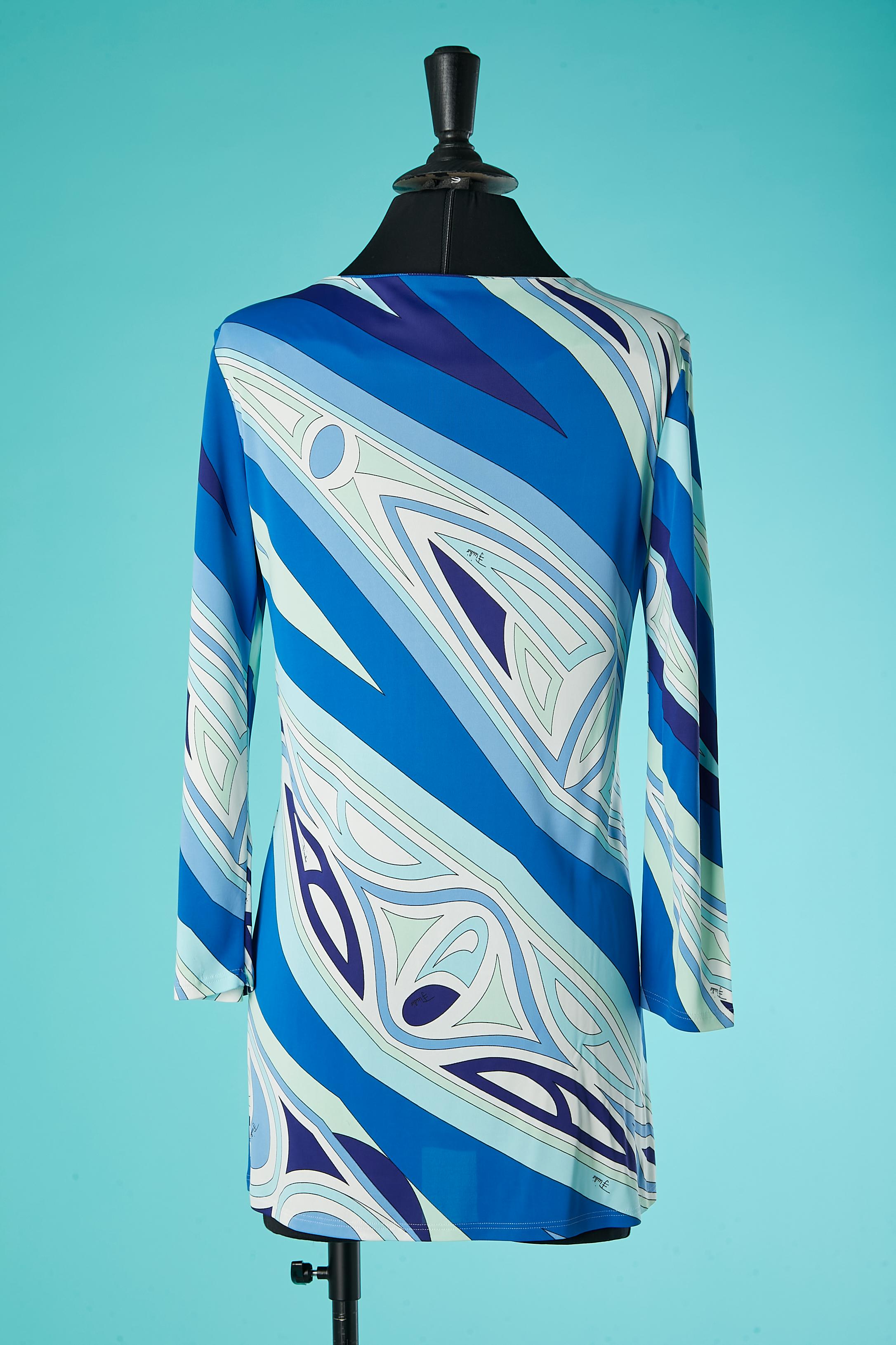 Printed rayon jersey tunic Emilio Pucci  For Sale 2