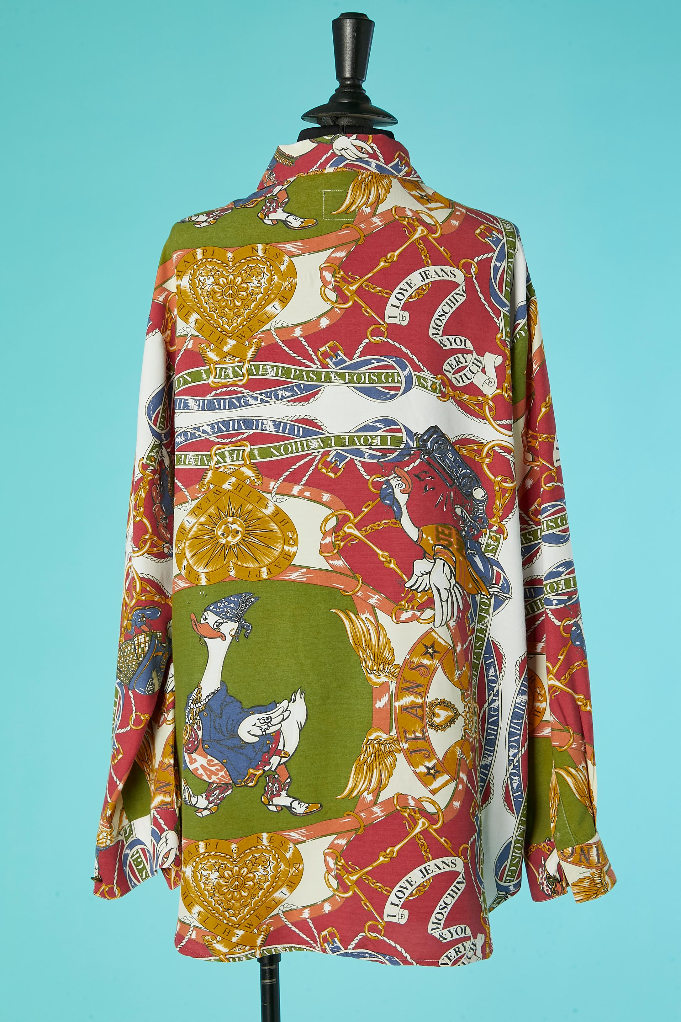 Printed rayon shirt Moschino Jeans For Sale 1