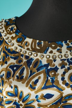 Printed rayon top with rhinestone around the neck Chloé