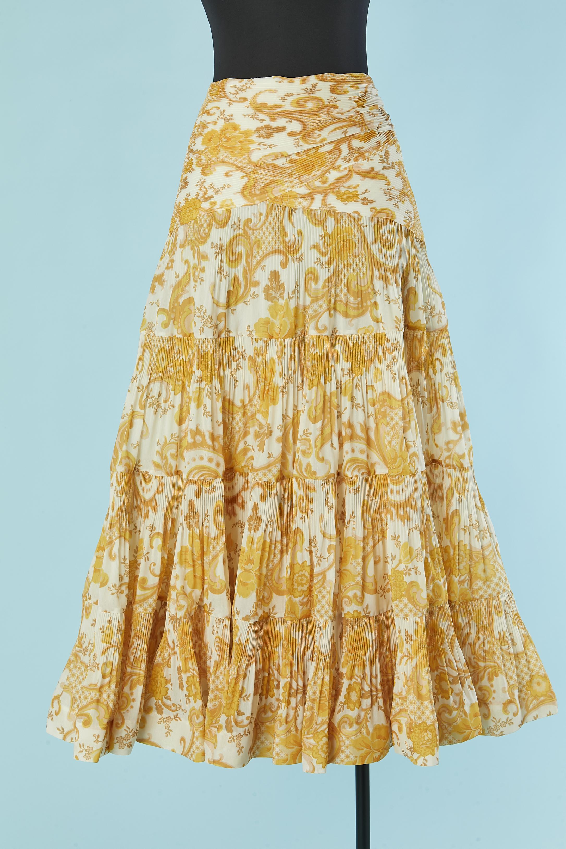 Printed ruffled and pleated skirt ZIMMERMANN For Sale 1