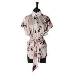 Printed satin shirt with belt ALEXANDRE VAUTHIER