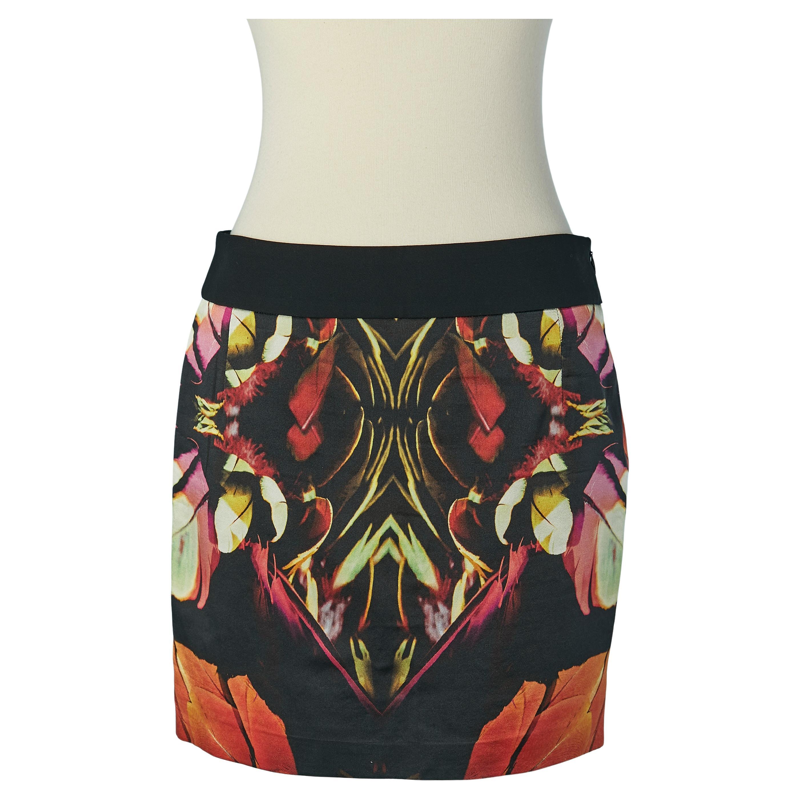 Printed satin short skirt Barbara Bui For Sale