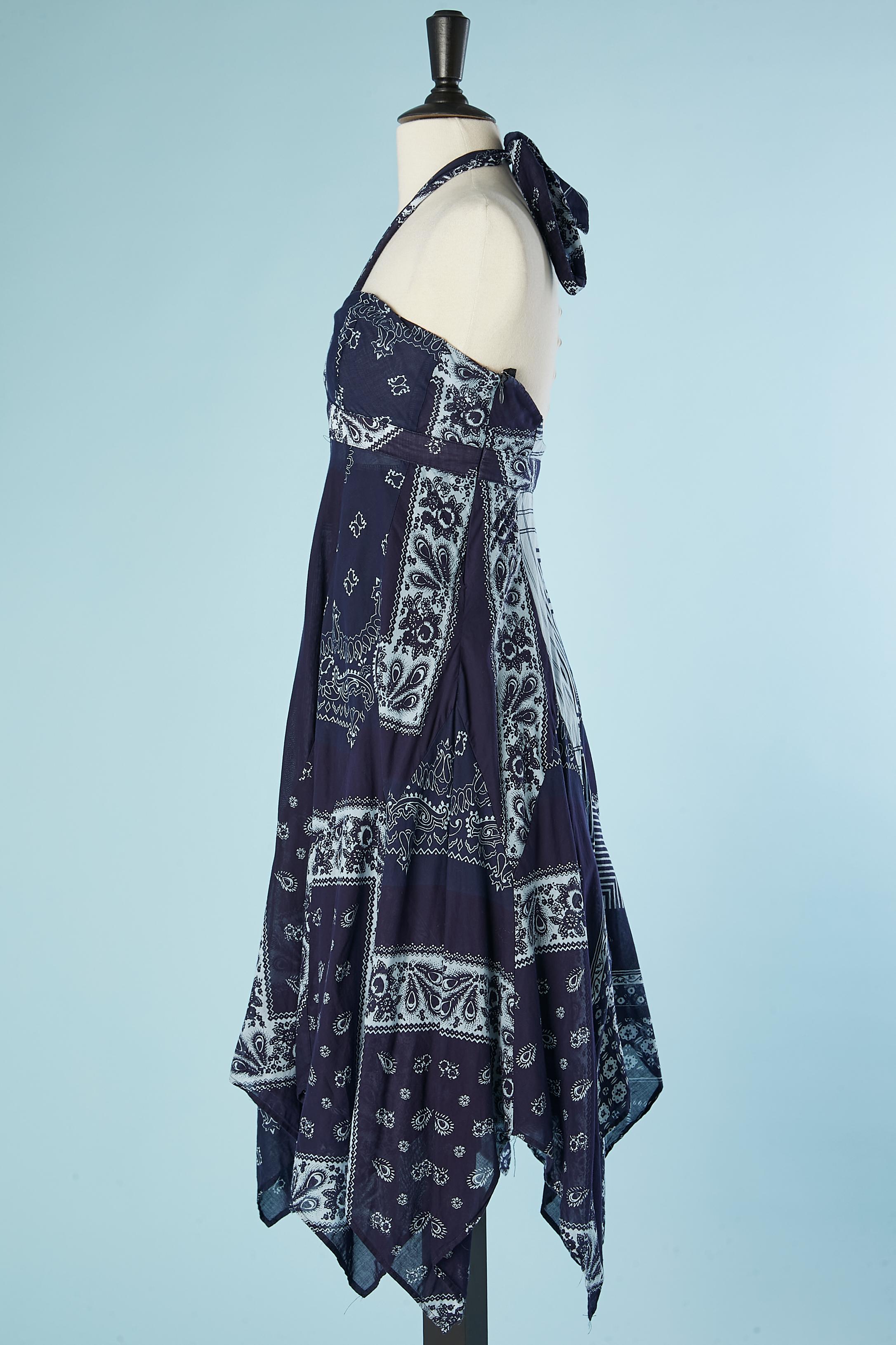 Women's Printed scarf cotton summer dress McQ Alexander McQueen For Sale