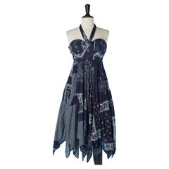 McQ Alexander McQueen - Robe d'été en coton imprimé avec foulard 