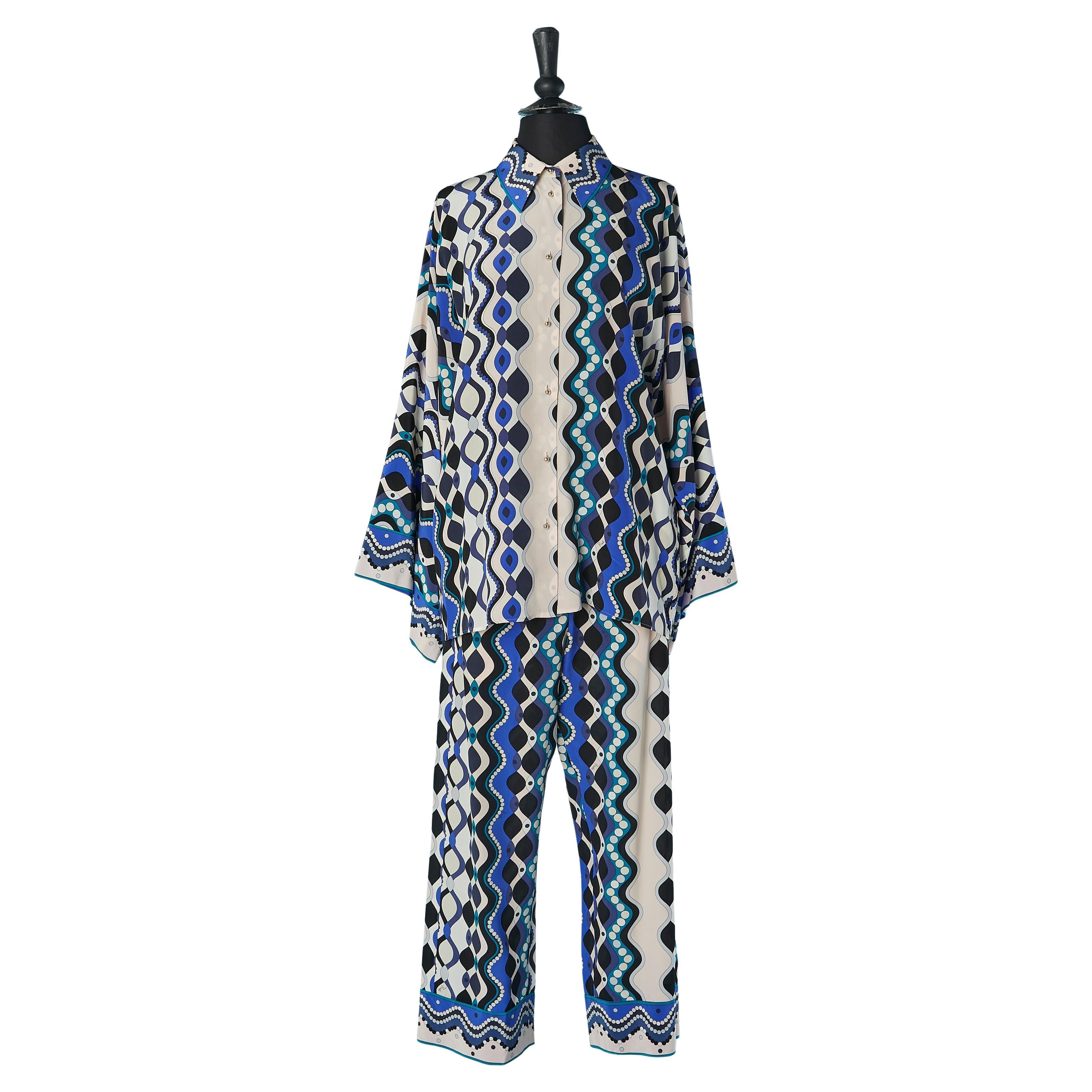 Printed shirt and trouser printed ensemble For Sale
