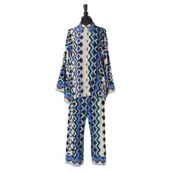 Printed shirt and trouser printed ensemble