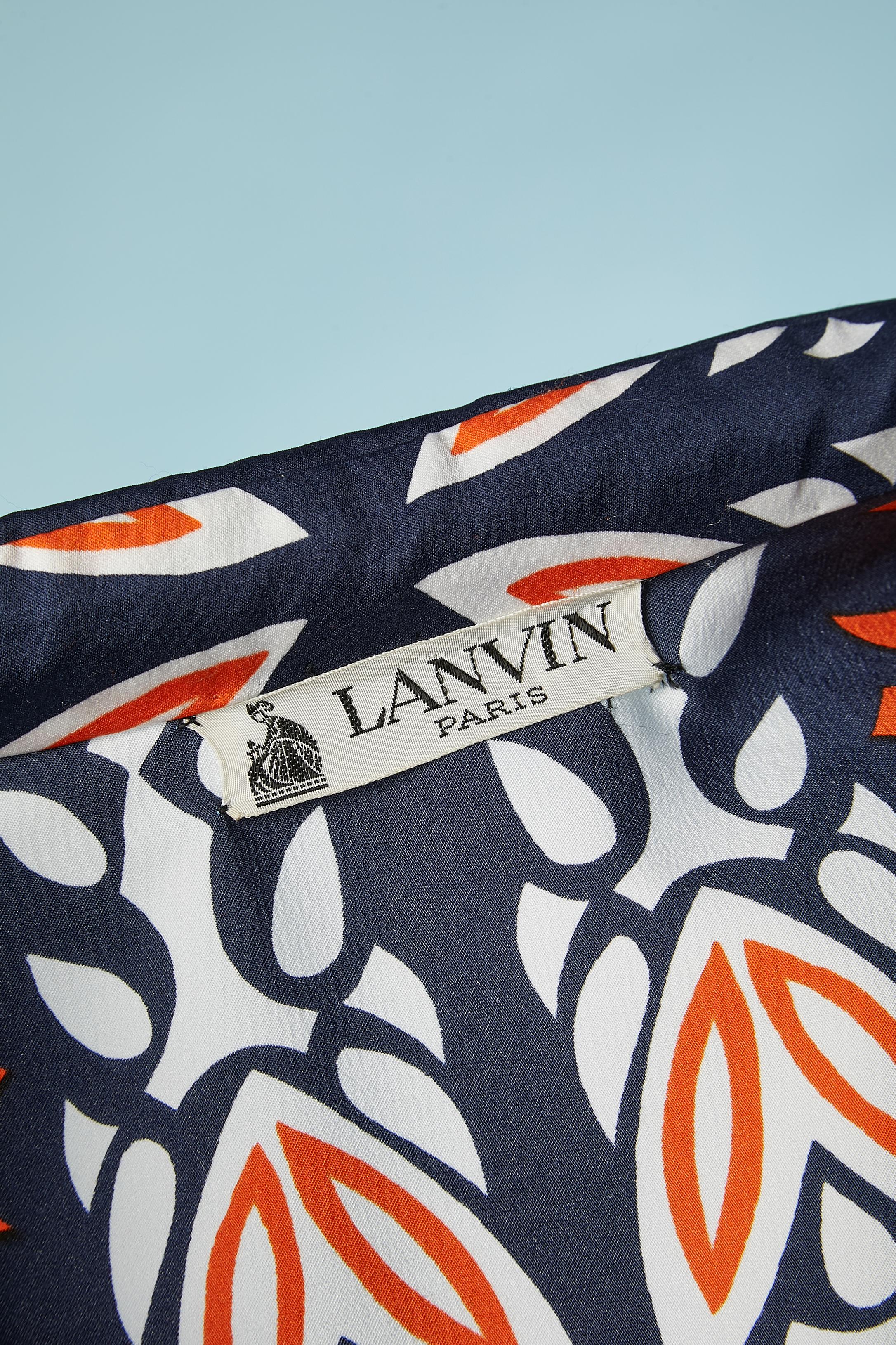 Lanvin - Robe chemise imprimée, circa 1970  en vente 1