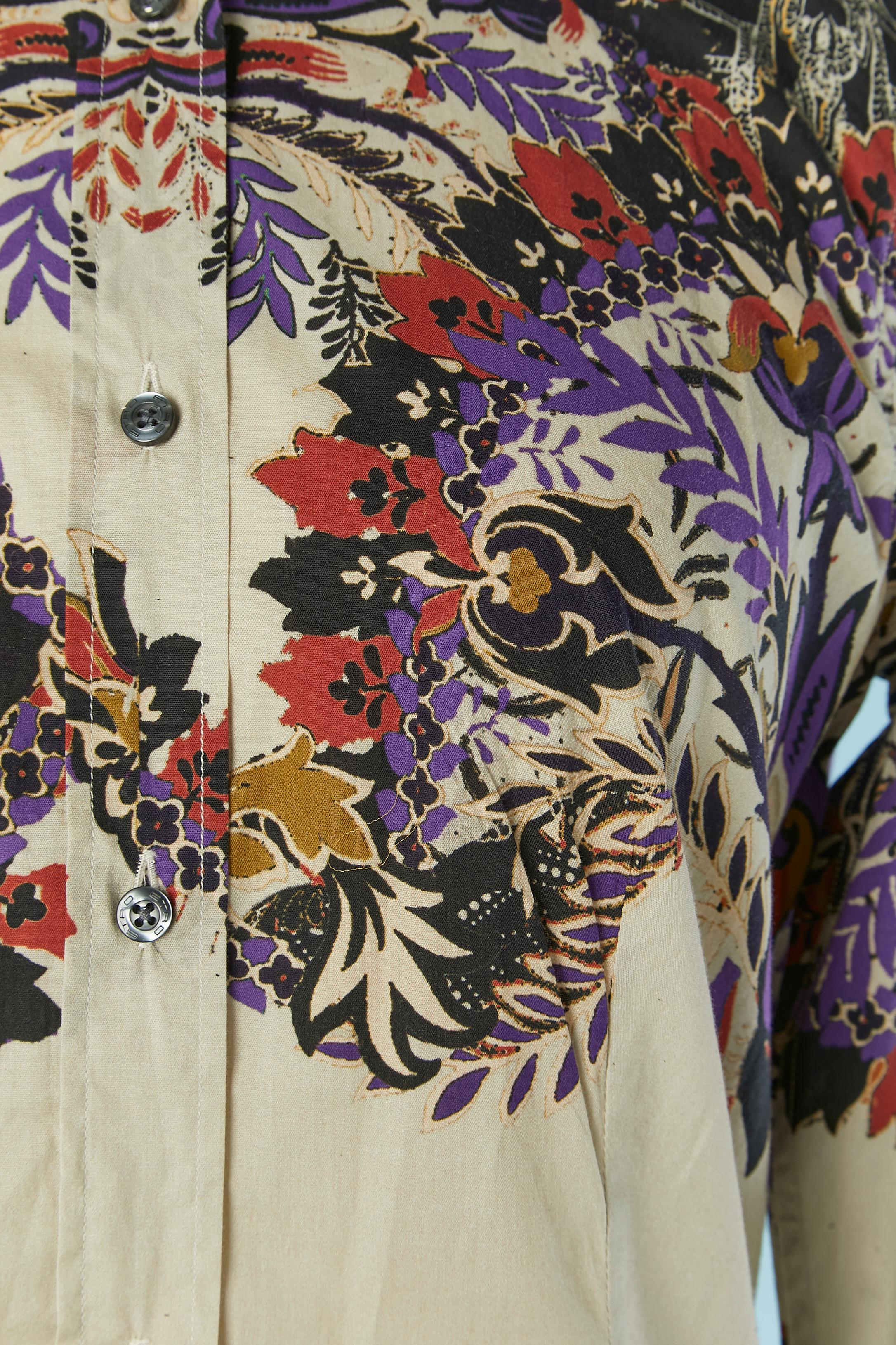 Beige Printed shirt ETRO For Sale