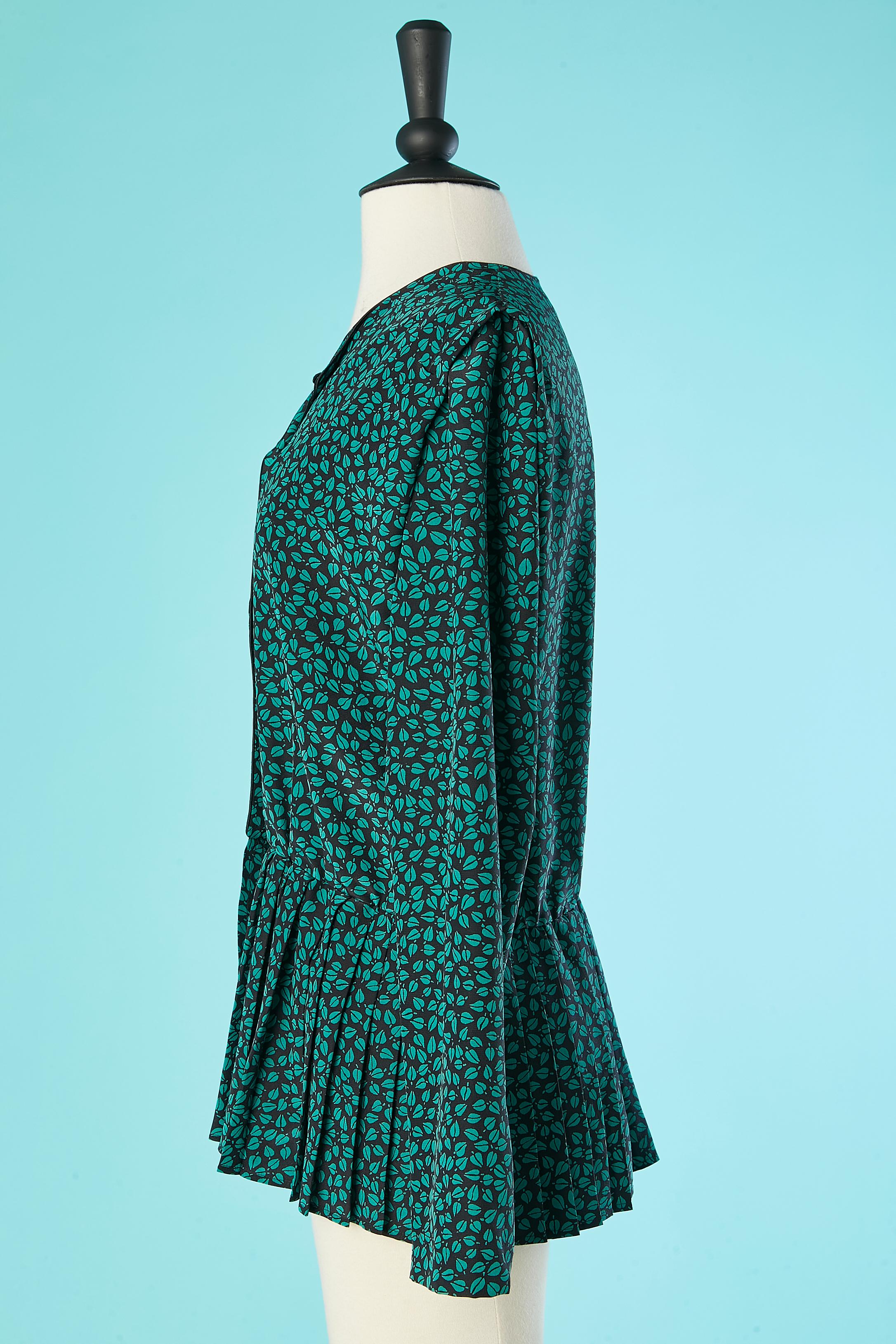 Printed shirt pleated on the edge CHRISTIAN DIOR 