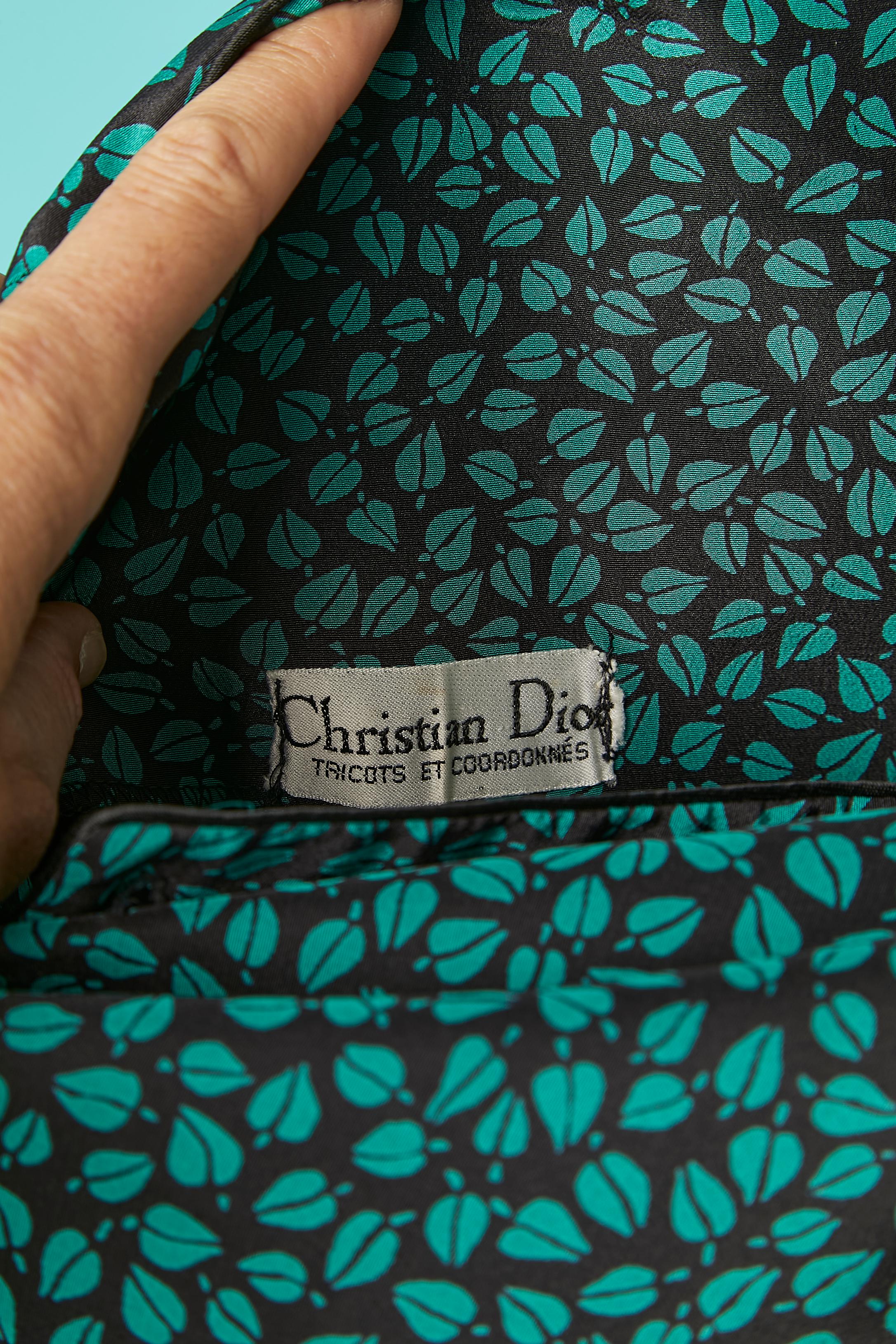 Printed shirt pleated on the edge CHRISTIAN DIOR 