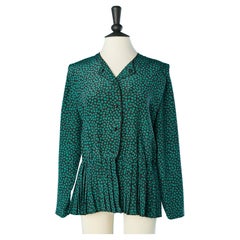 Printed shirt pleated on the edge CHRISTIAN DIOR "Tricots et Coordonnés "