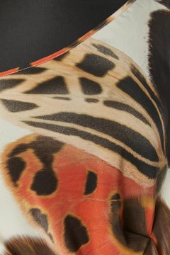 Printed silk asymmetrical cocktail dress BLUMARINE