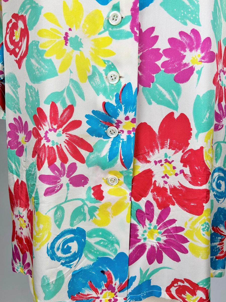 Printed silk blouse by Pierre Balmain - France Circa 1985 For Sale 1
