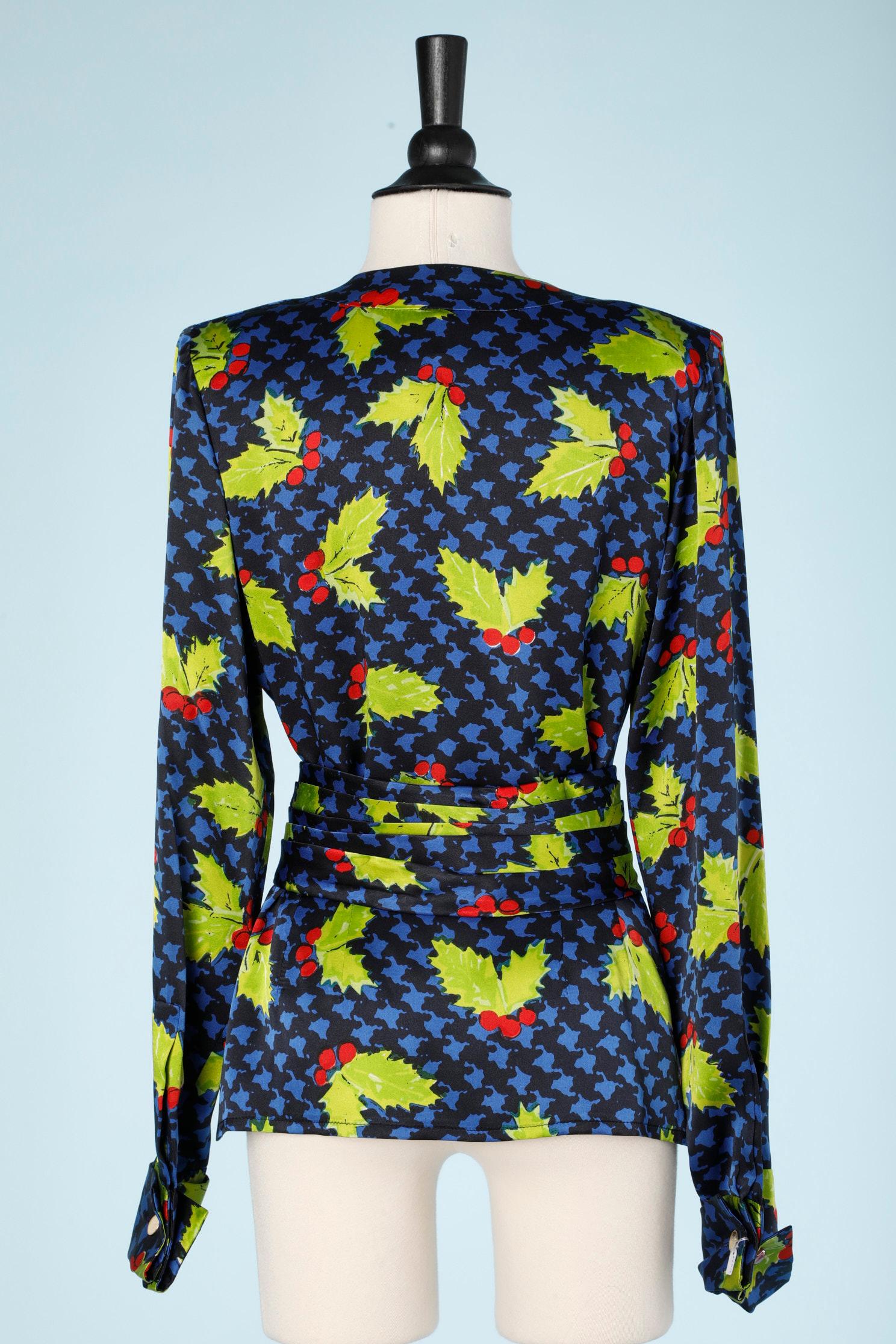 Printed silk blouse Yves Saint Laurent Haute-Couture  1