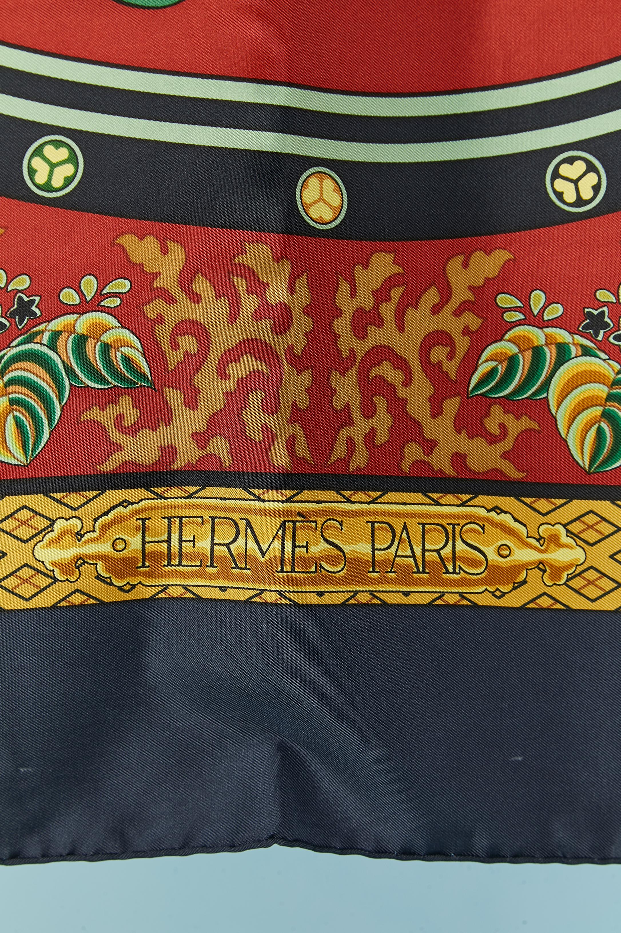Printed silk Carré scarf 
