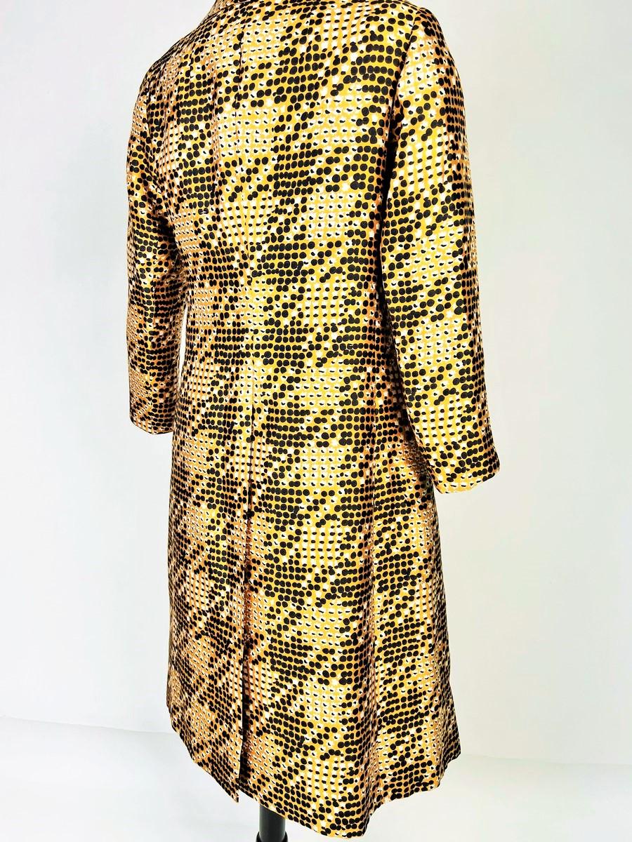 Cappotto in seta stampata di Jean Hercey - Parigi, circa 1965 in vendita 5