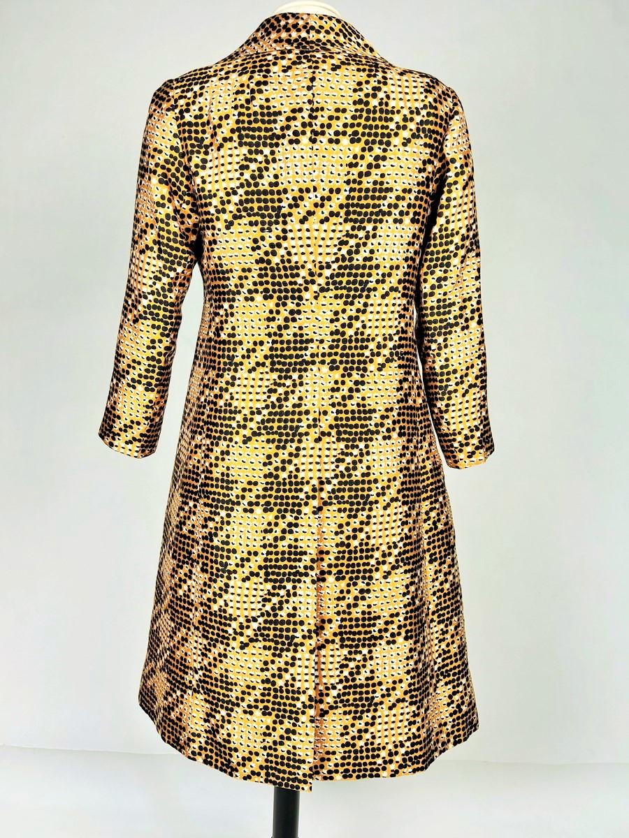 Cappotto in seta stampata di Jean Hercey - Parigi, circa 1965 in vendita 6