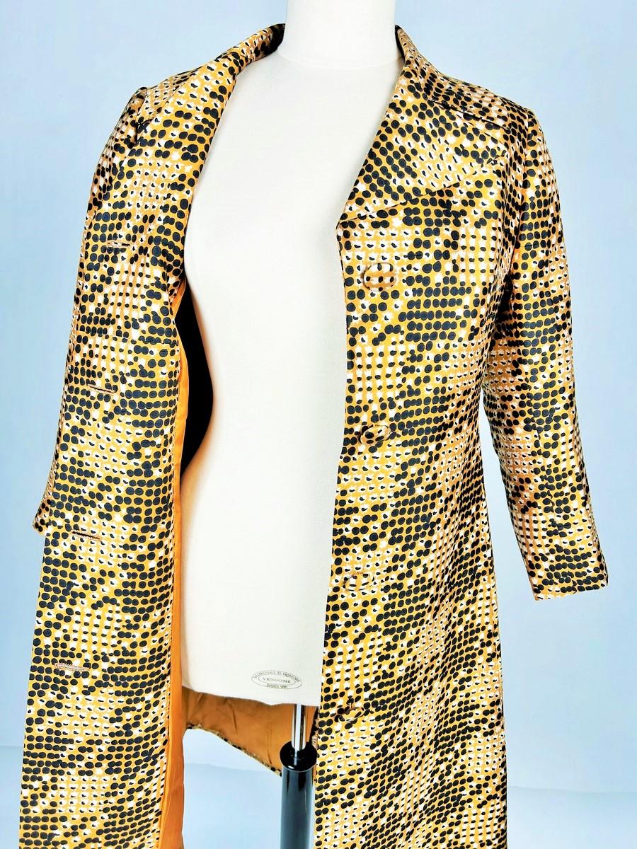 Cappotto in seta stampata di Jean Hercey - Parigi, circa 1965 in vendita 9