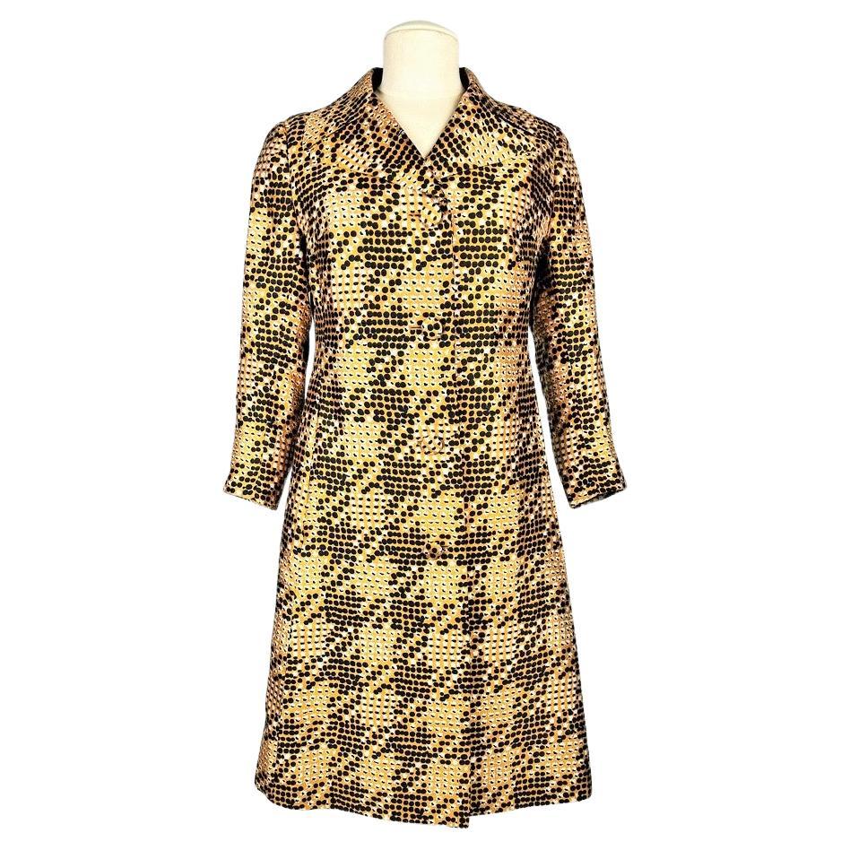 Cappotto in seta stampata di Jean Hercey - Parigi, circa 1965