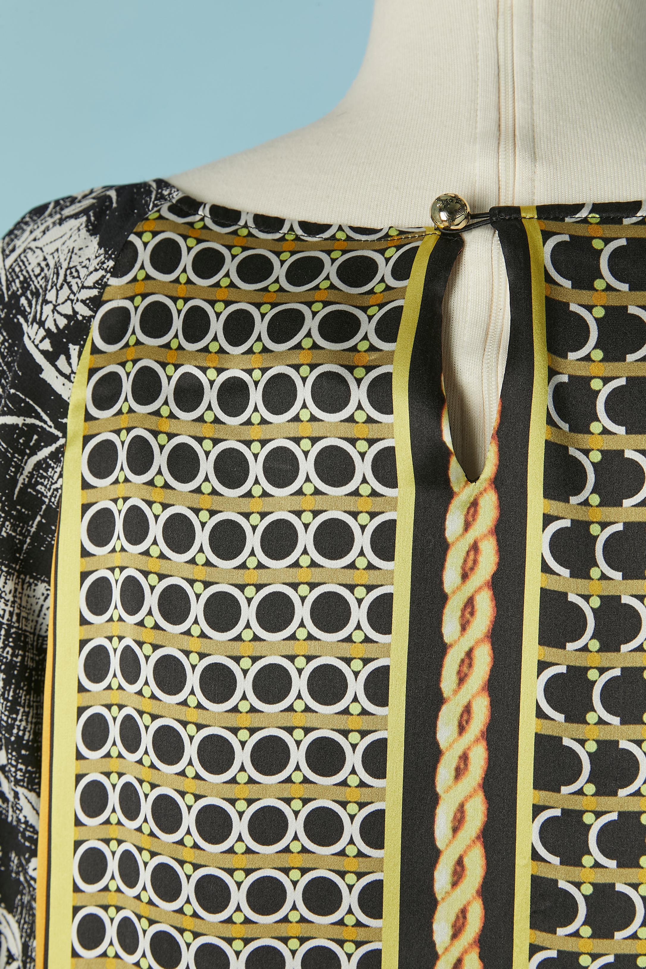Printed silk cocktail dress CLASS ROBERTO CAVALLI New For Sale 1