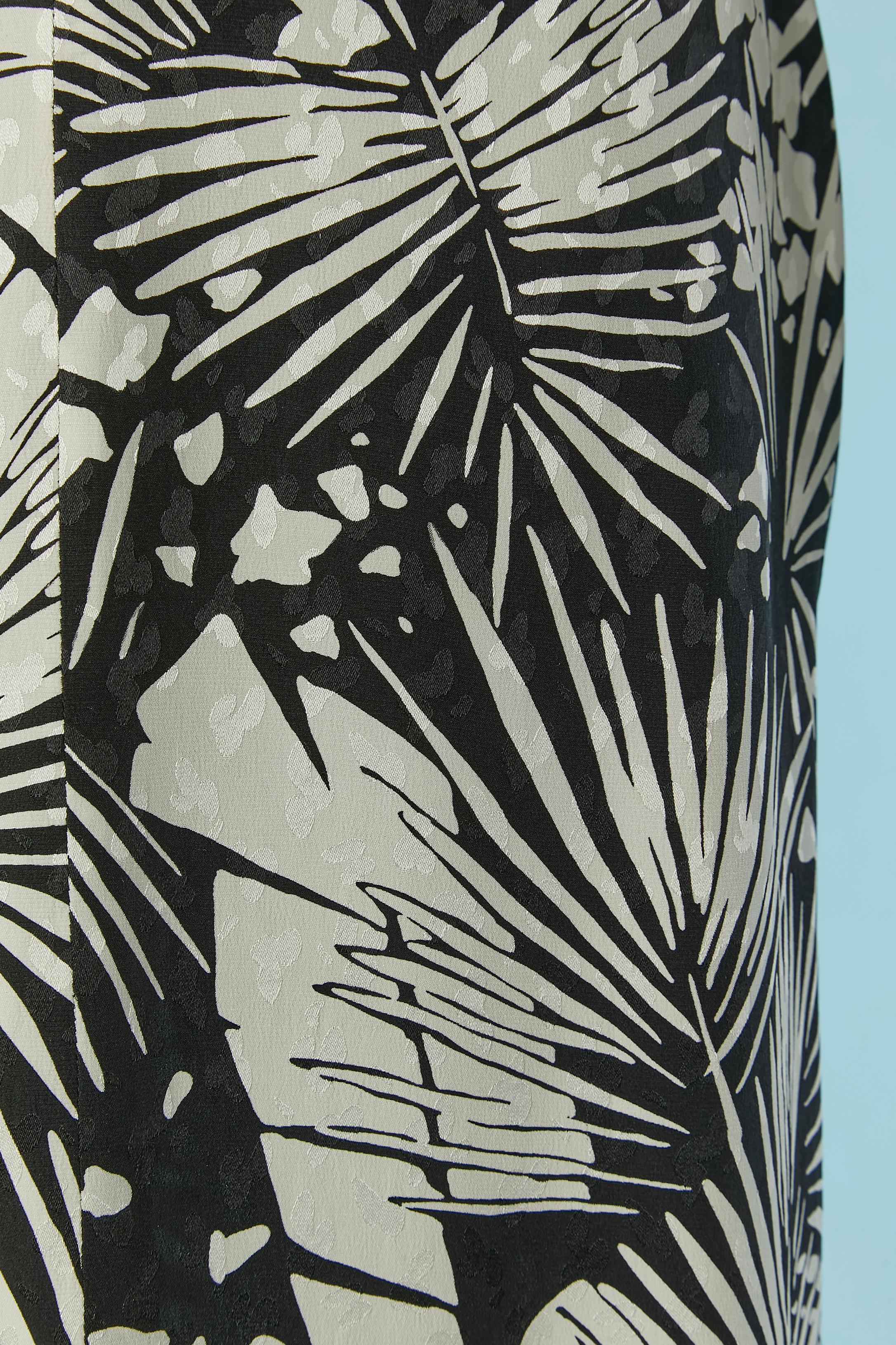Printed silk jacquard cocktail dress with bow tie Saint Laurent Rive Gauche In Excellent Condition For Sale In Saint-Ouen-Sur-Seine, FR