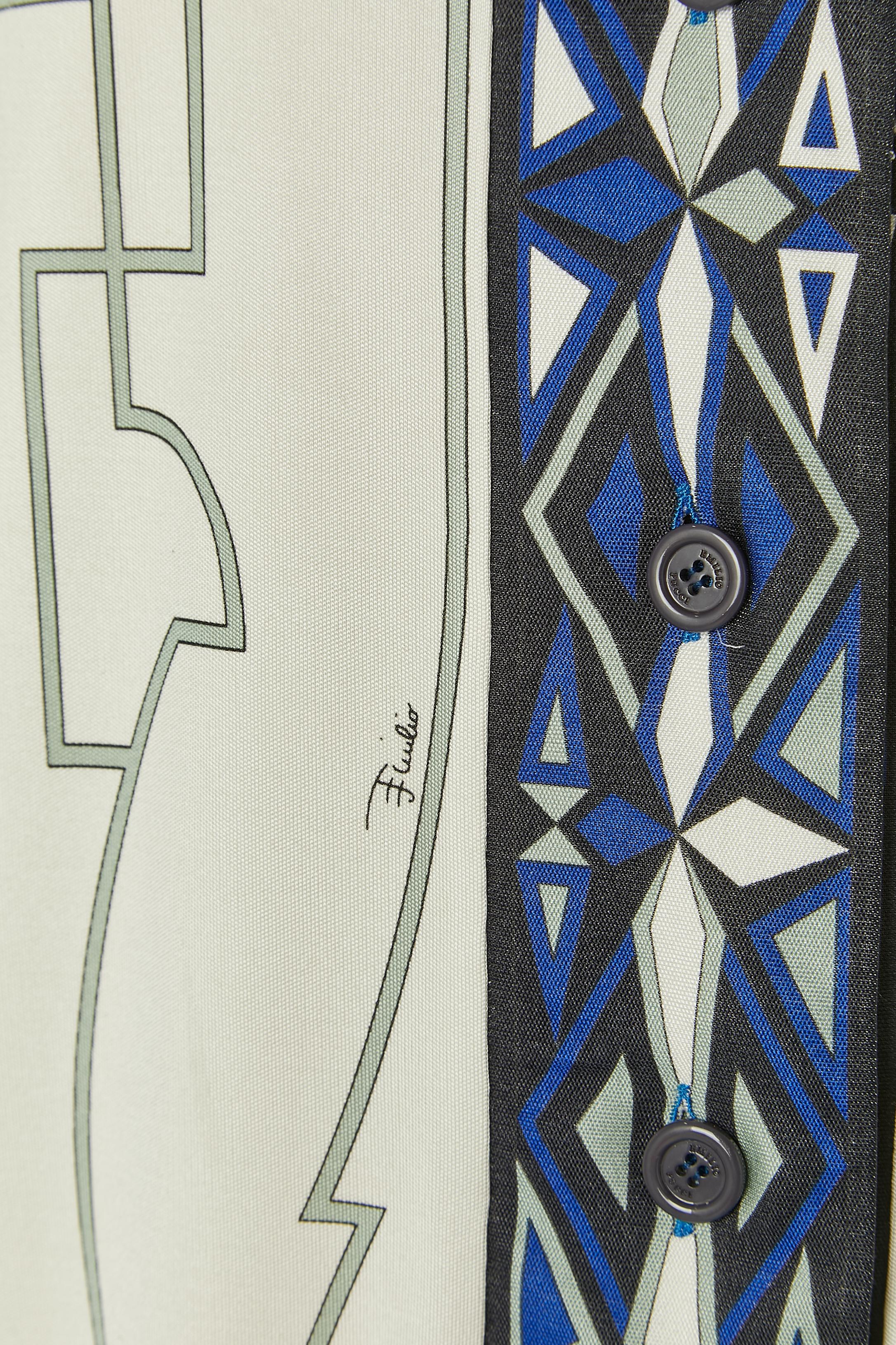Gray Printed silk jersey dress EMILIO PUCCI For Sale