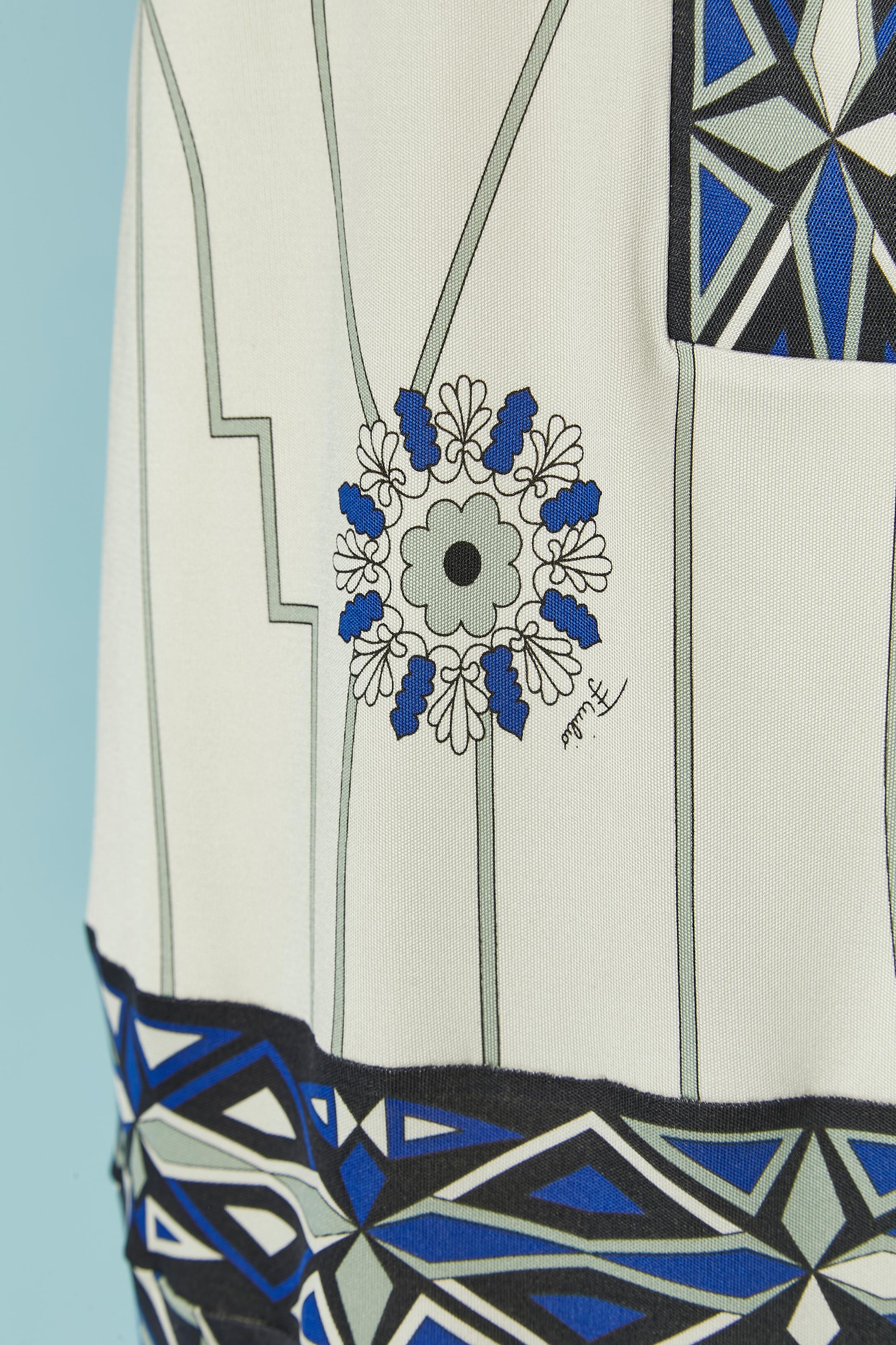 Printed silk jersey dress EMILIO PUCCI In Good Condition For Sale In Saint-Ouen-Sur-Seine, FR