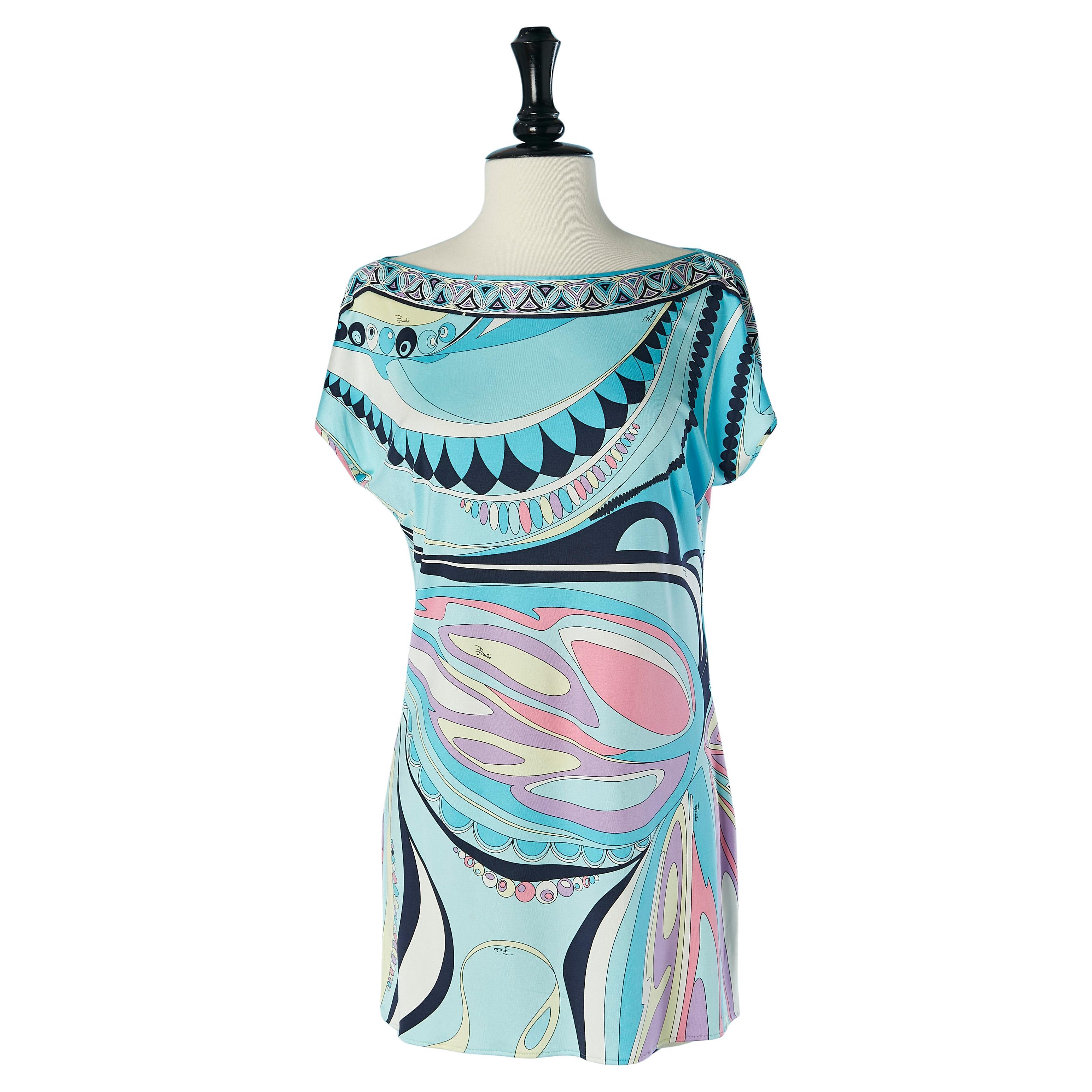Bedrucktes Kleid aus Seidenjersey EMILIO PUCCI im Angebot