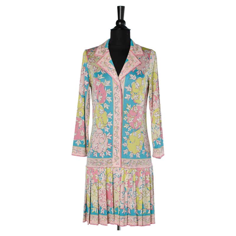 Emilio Pucci 1960s Vintage Silk Jersey Dress For Sale at 1stDibs