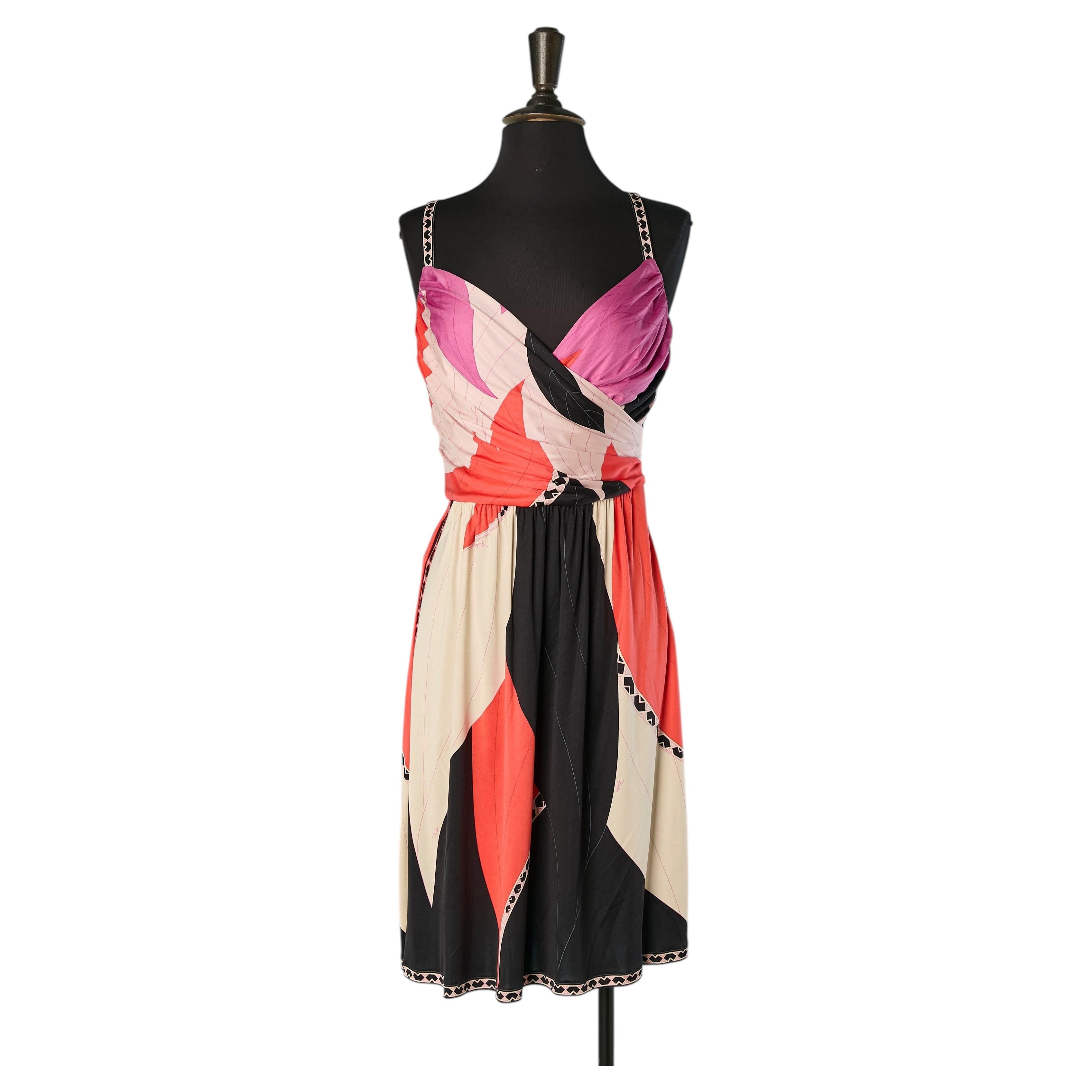 Robe nuisette en jersey de soie imprimé Emilio Pucci