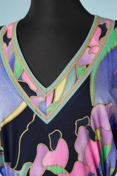 Jersey de seda estampado con cinturón LEONARD