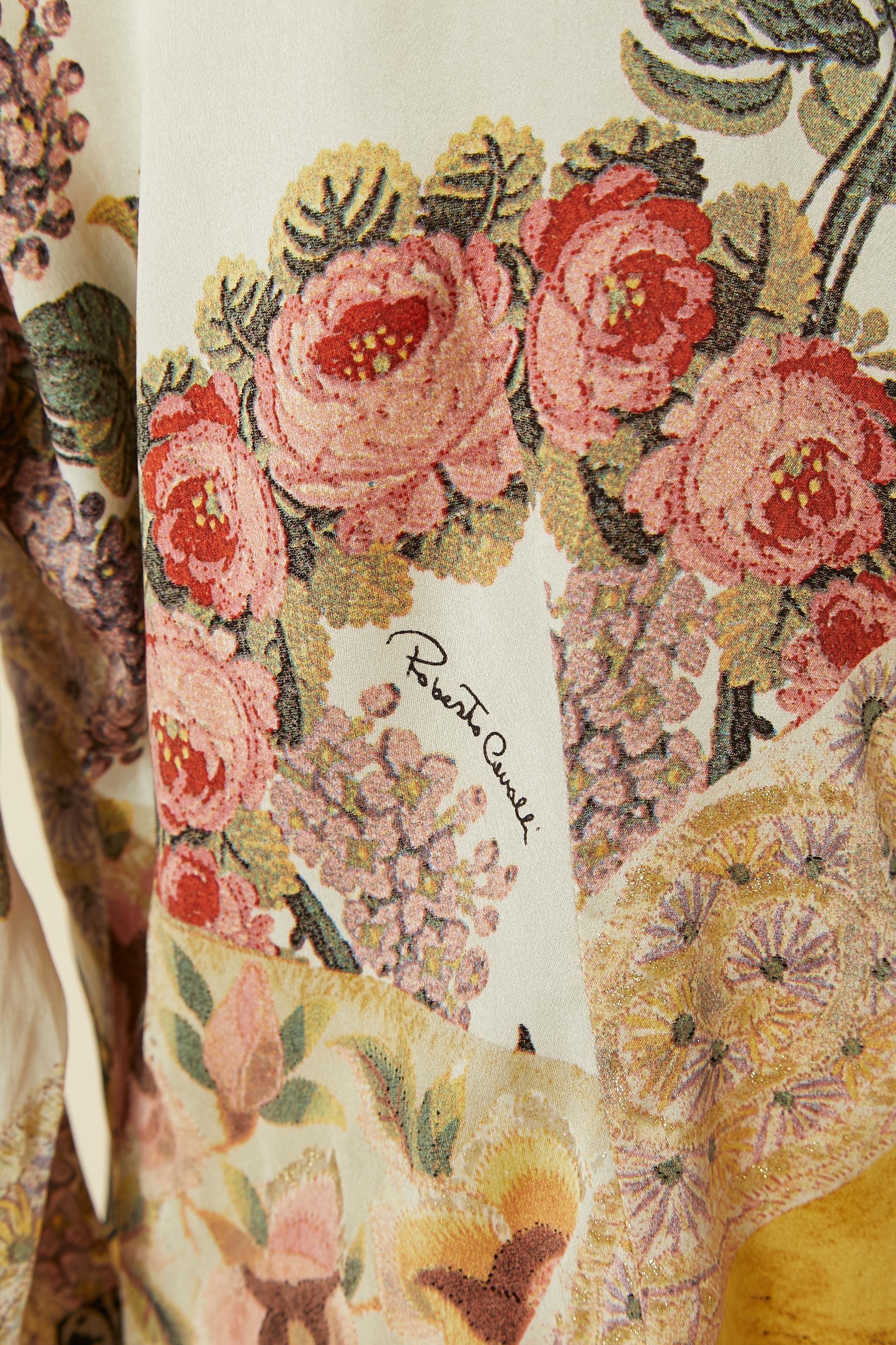 Chemise en soie imprimée ROBERTO Cavalli Bon état - En vente à Saint-Ouen-Sur-Seine, FR