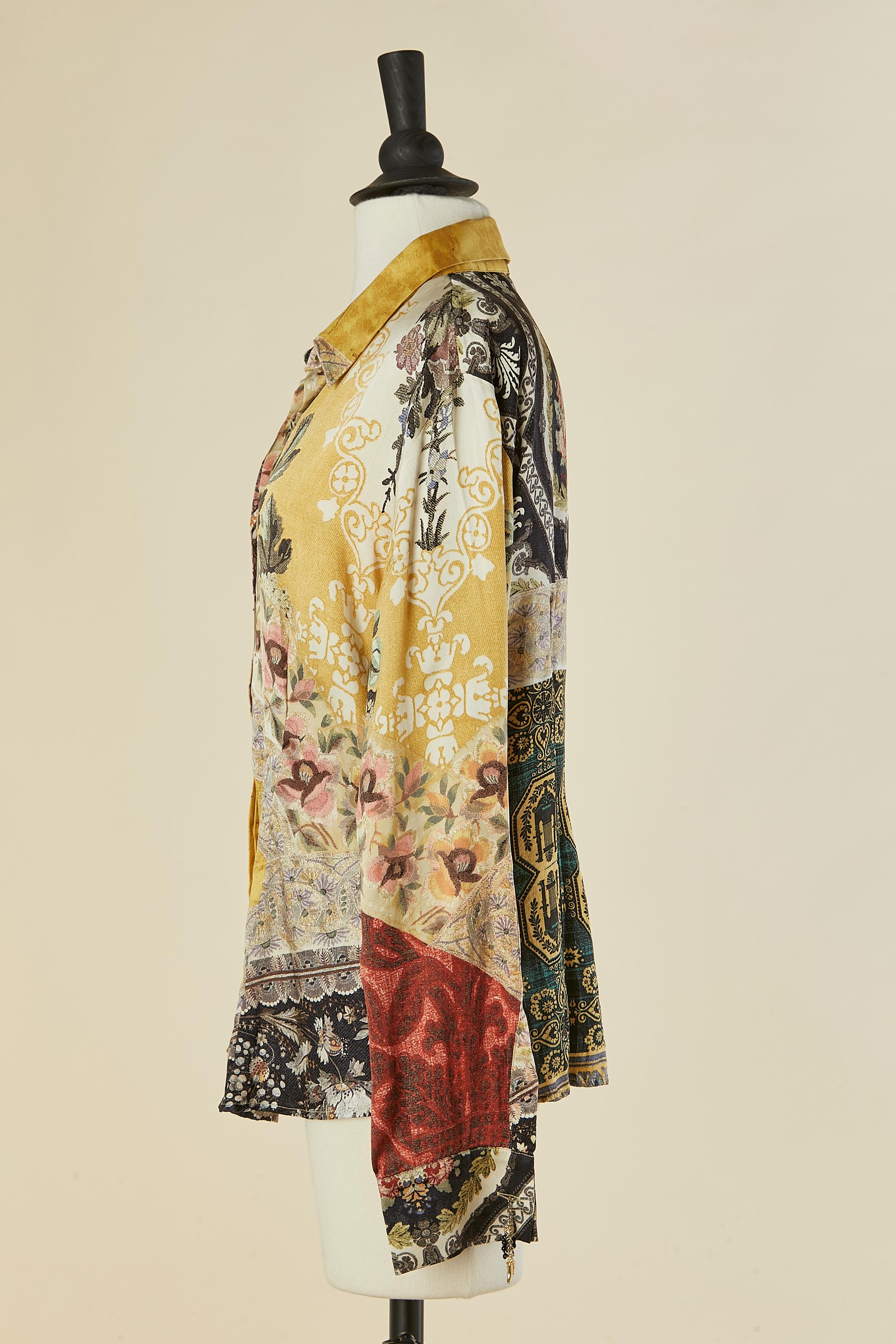 Chemise en soie imprimée ROBERTO Cavalli Pour femmes en vente