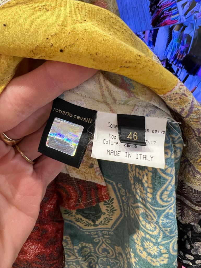 Chemise en soie imprimée ROBERTO Cavalli en vente 4