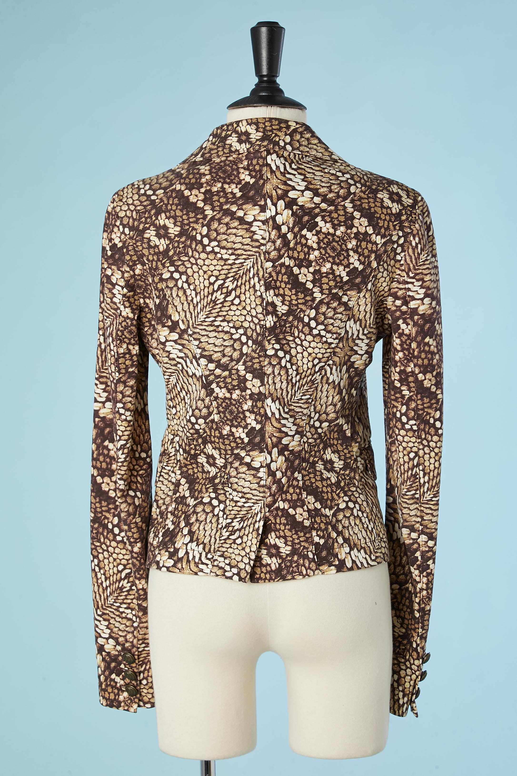 Women's Printed single-breasted cotton jacket Just Cavalli Roberto Cavalli  For Sale