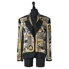 Printed single- breasted jacket Ferretti Studio 