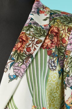 Printed single-breasted jacket Just Cavalli