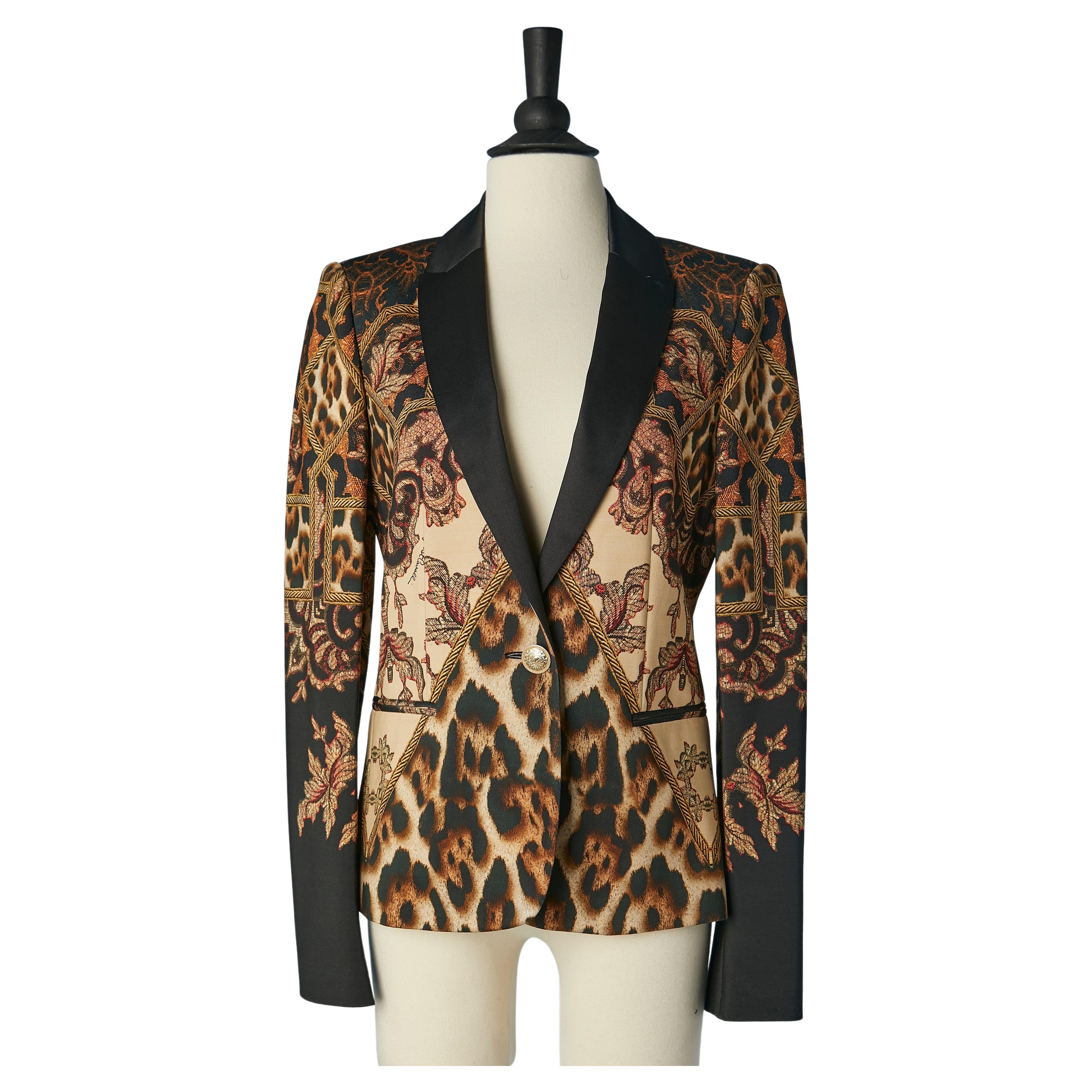 Printed single breasted tuxedo single-breasted jacket Just Cavalli 