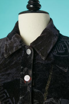 Printed single-breasted velvet jacket KENZO Jeans