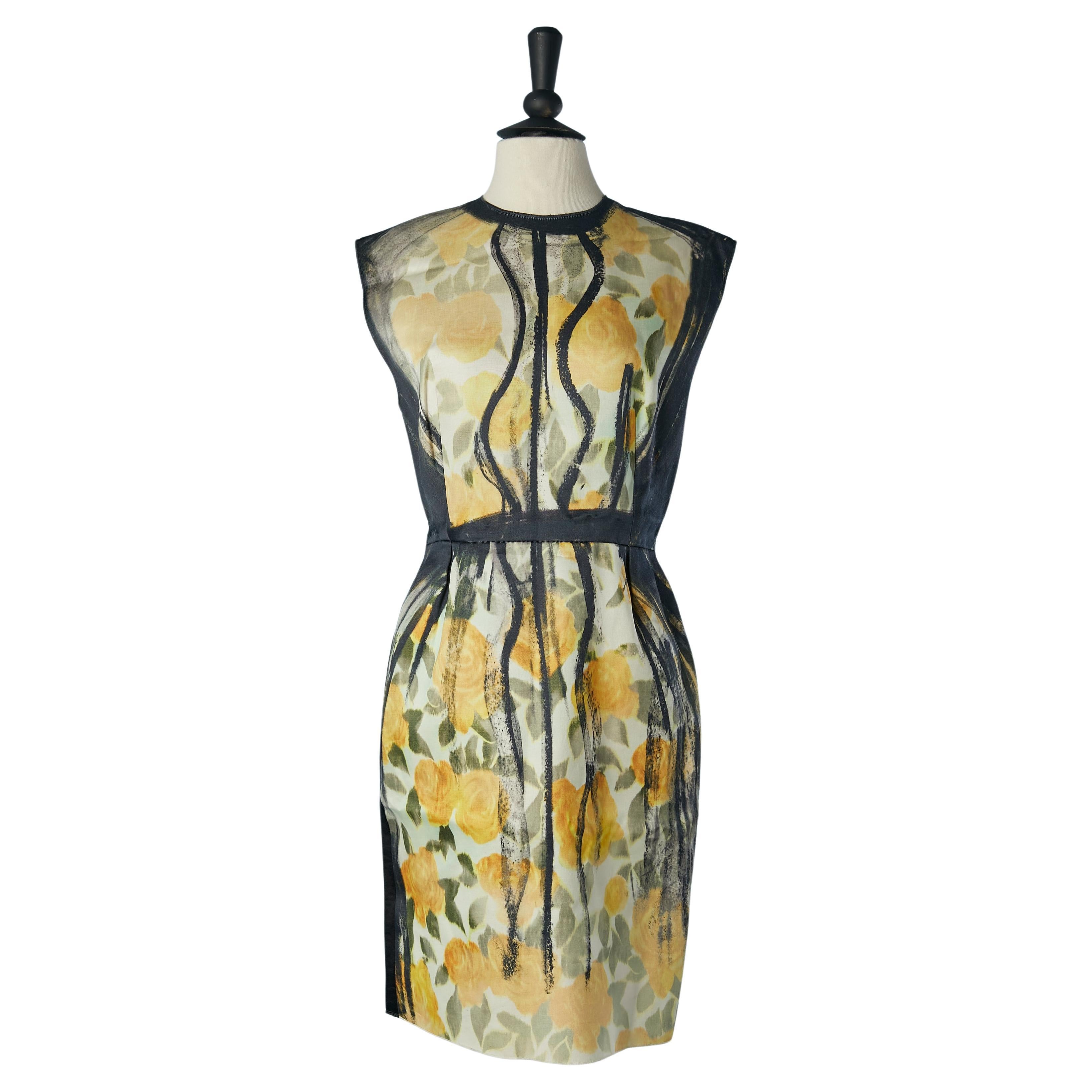 Printed sleeveless cocktail dress Lanvin by Alber Elbaz  "Les 10 Ans"  FW 2012 For Sale