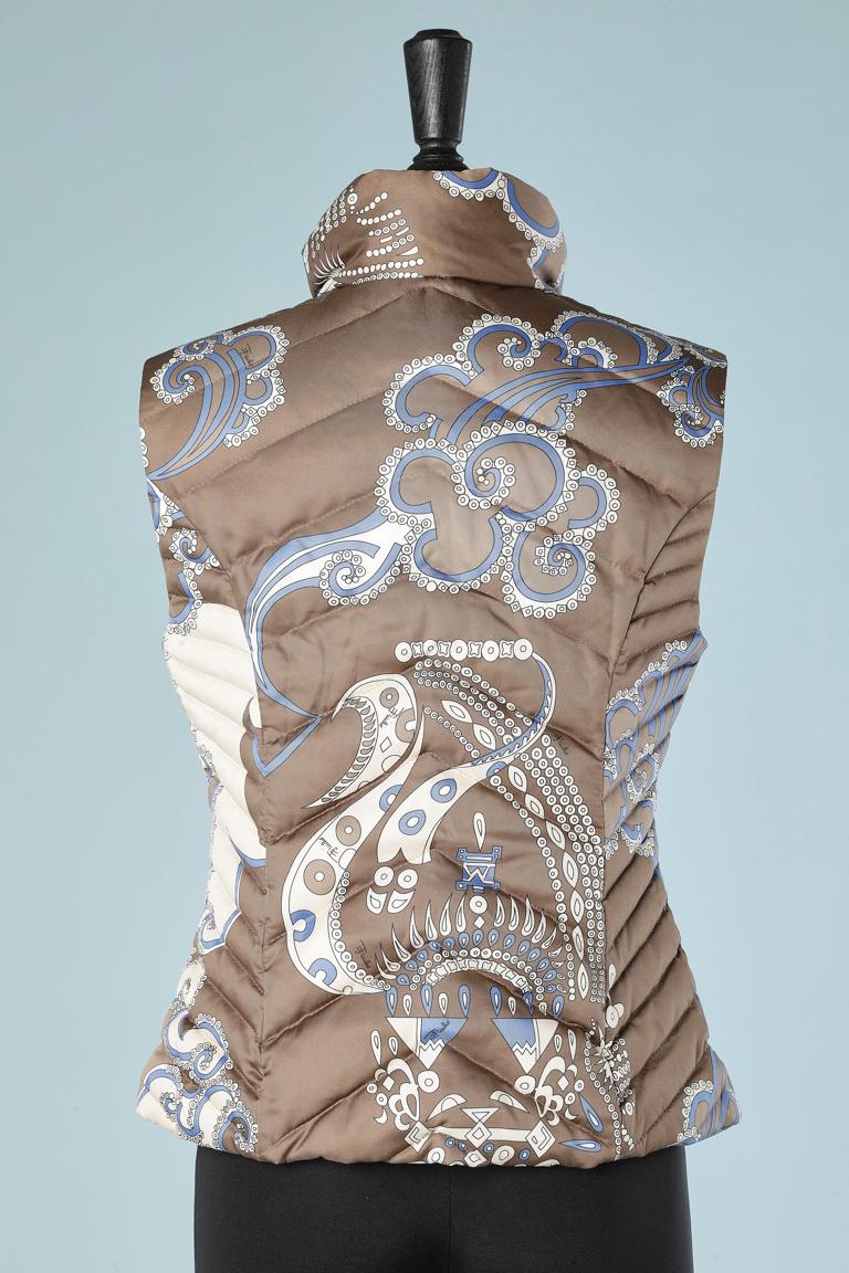 Women's or Men's Printed sleeveless quilted down jacket Emilio Pucci  For Sale