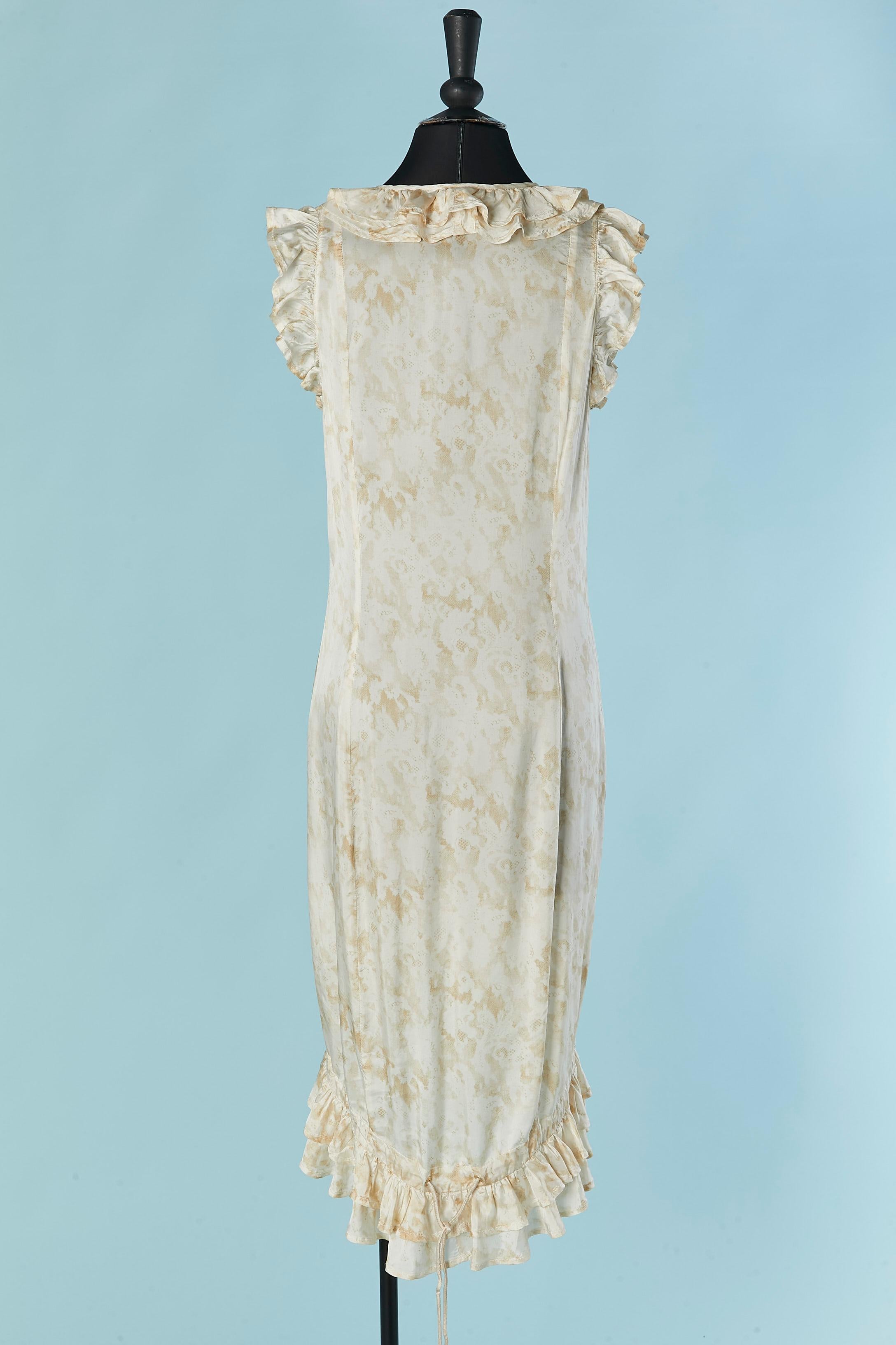 Printed sleeveless ruffles dress JEAN-PAUL GAULTIER JEANS For Sale 2