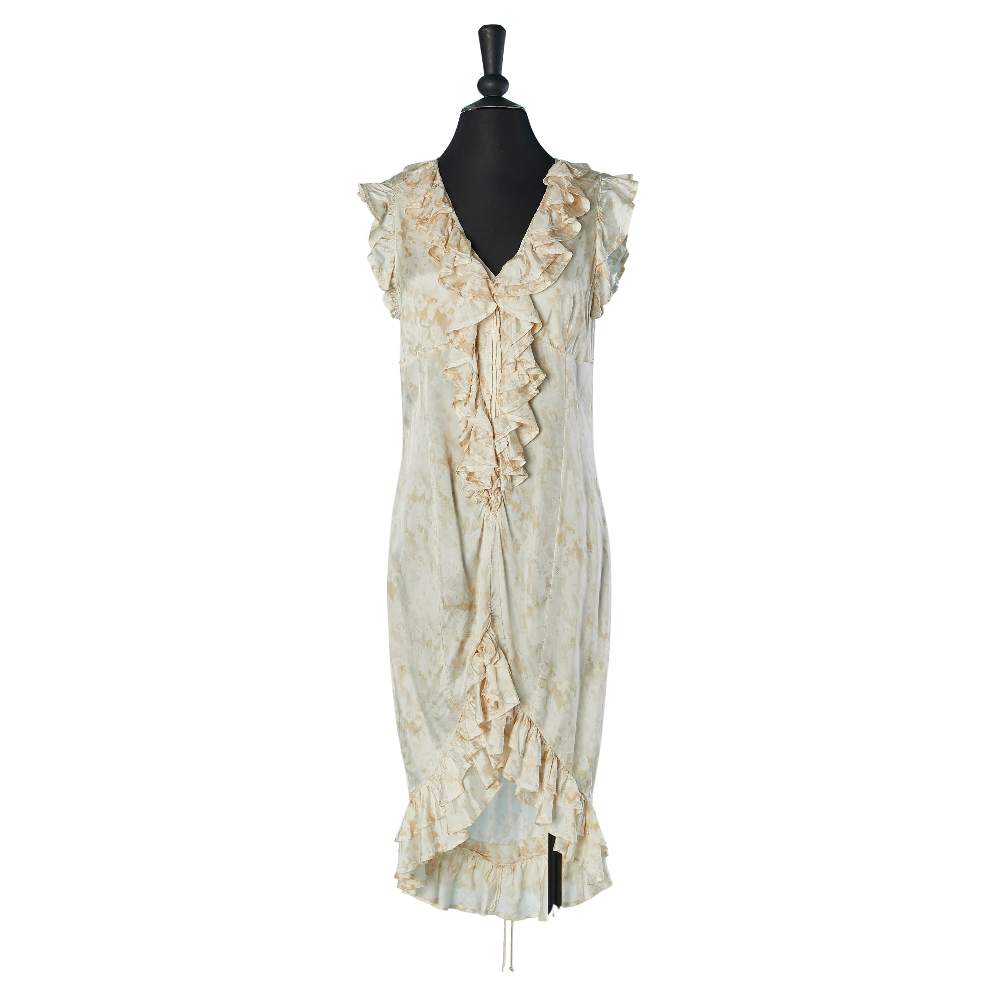 Printed sleeveless ruffles dress JEAN-PAUL GAULTIER JEANS For Sale
