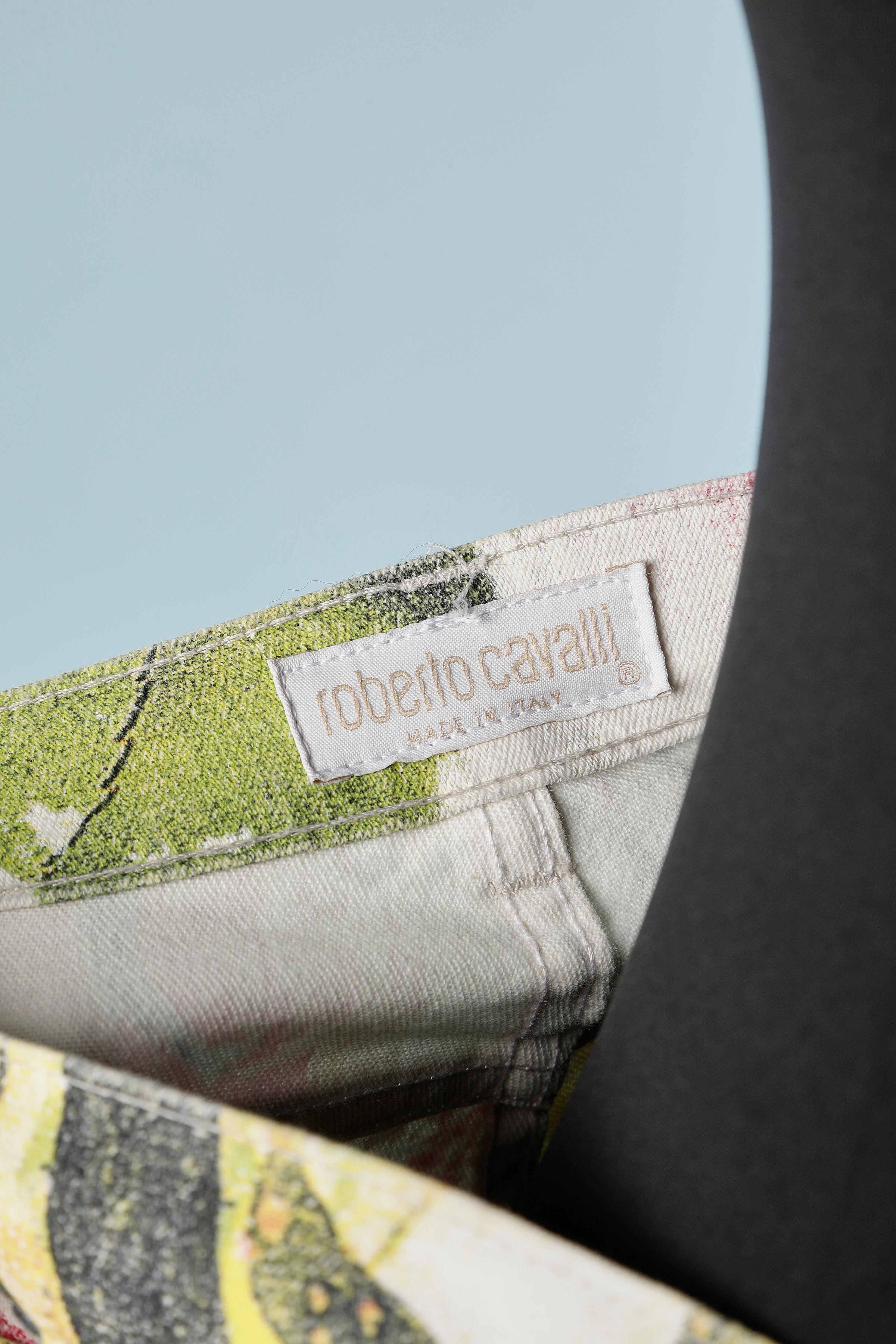 Women's Printed stretch cotton jean Roberto Cavalli 