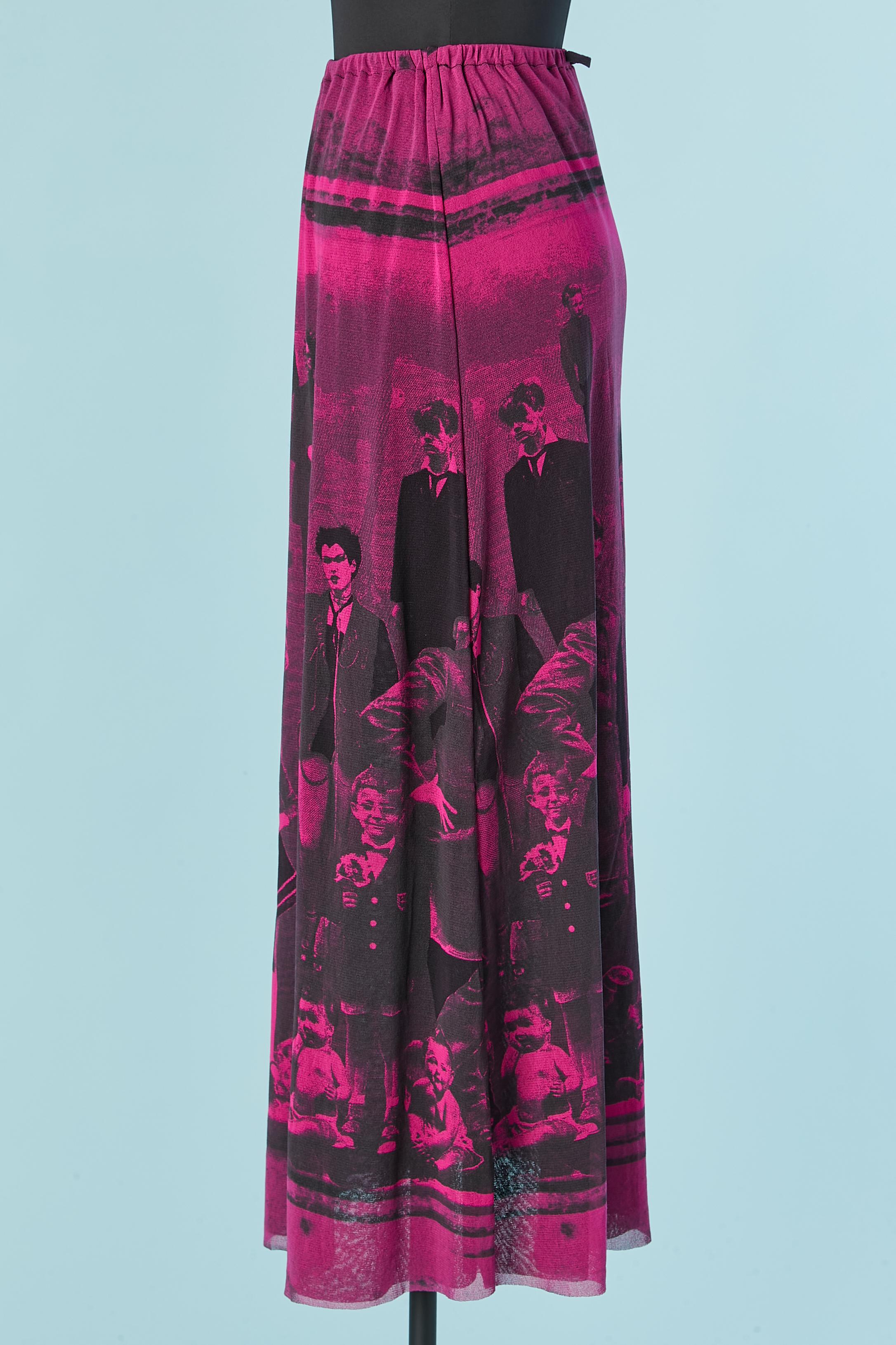Donna Gonna in tulle elasticizzato stampato JEAN-PAUL GAULTIER Maille in vendita