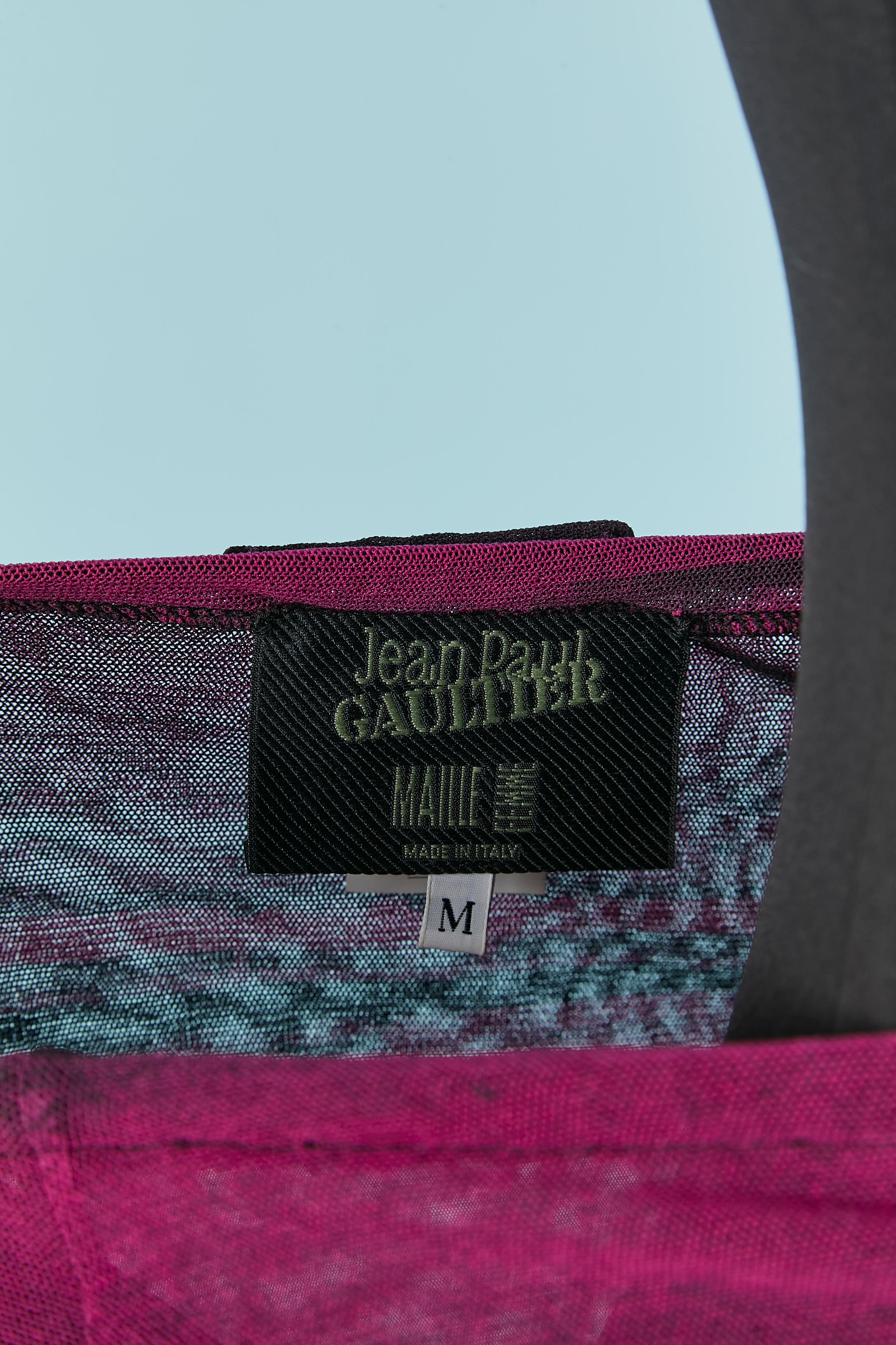 Gonna in tulle elasticizzato stampato JEAN-PAUL GAULTIER Maille in vendita 4