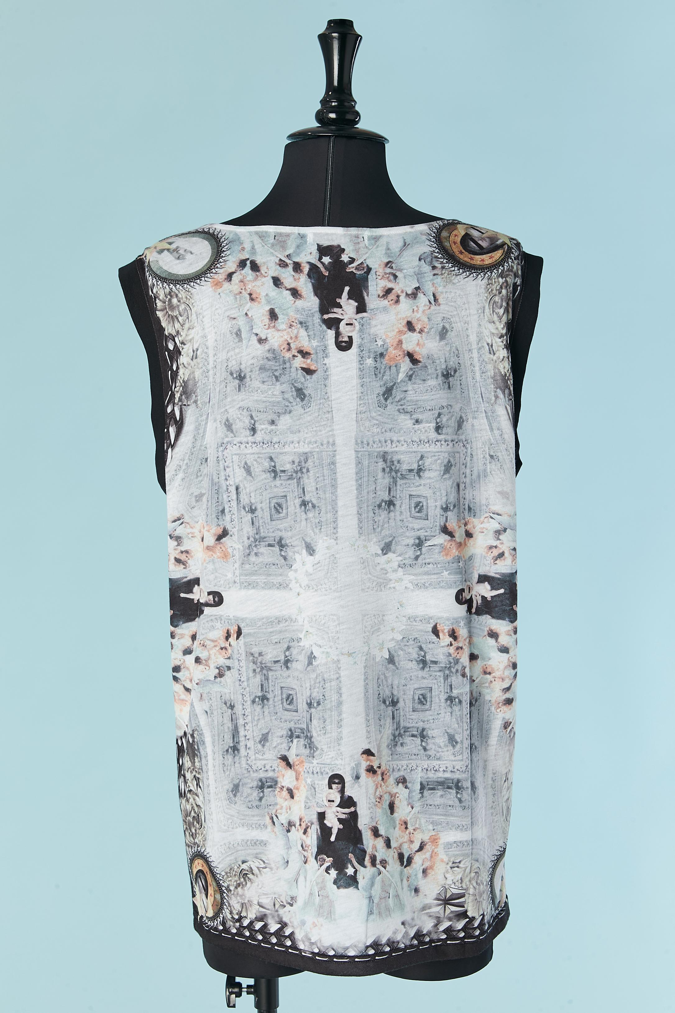 Bedrucktes Tanktop mit schwarzem Rippenrand GIVENCHY von Riccardo Tisci im Angebot 1